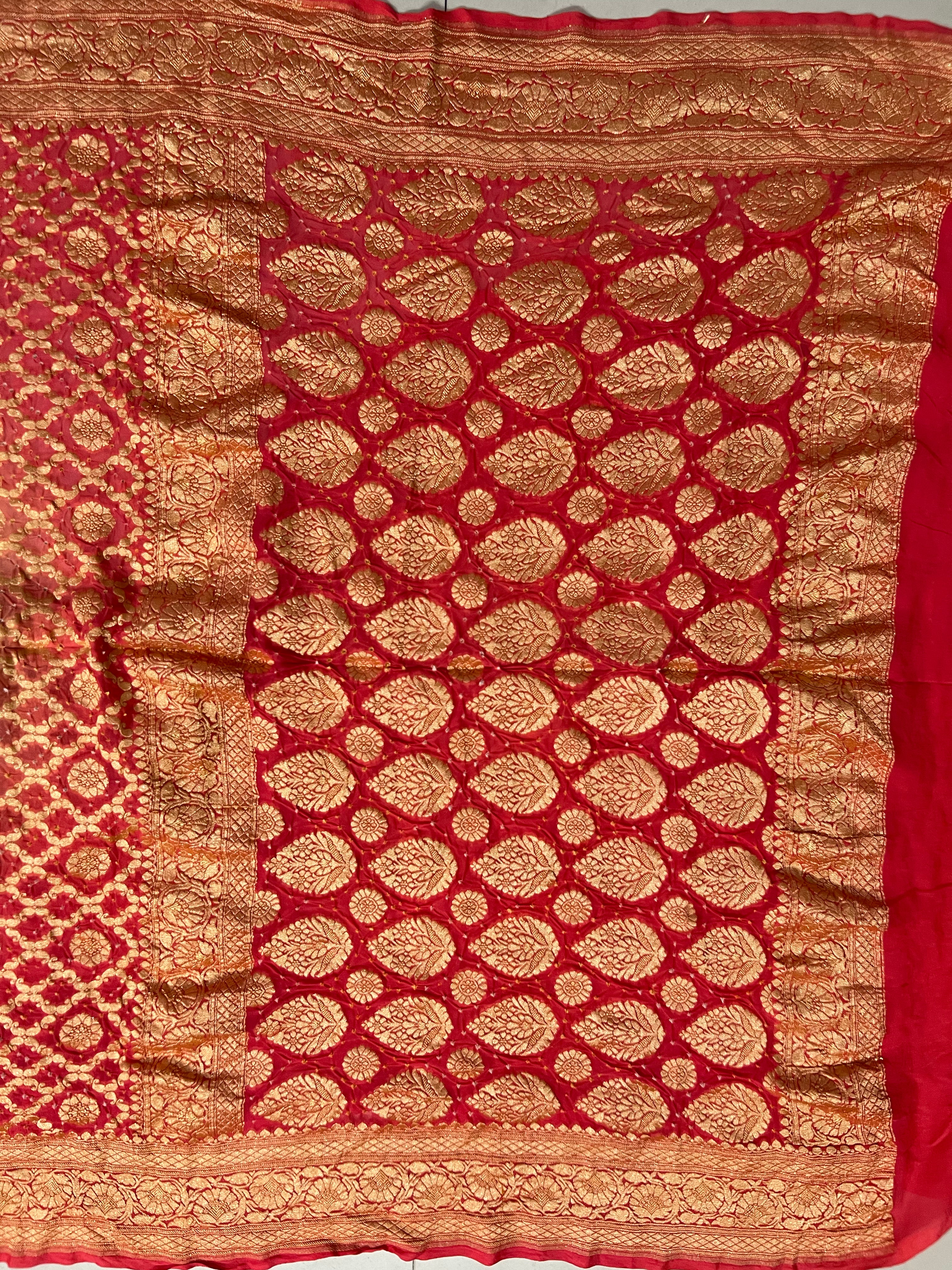 Georgette Bandhej Saree