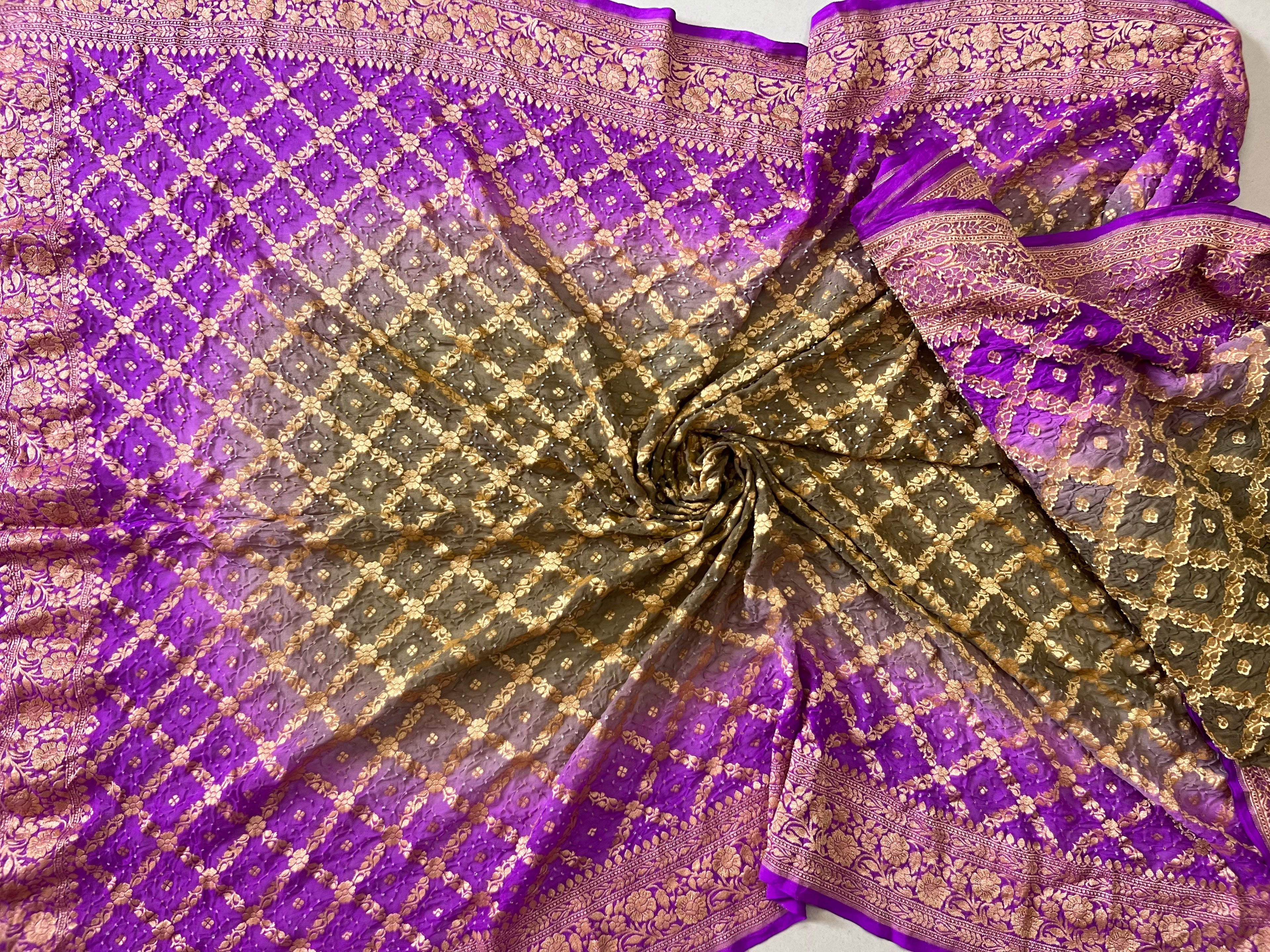 Georgette Bandhej Saree