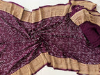 Georgette Heavy Rai Bandhej Saree
