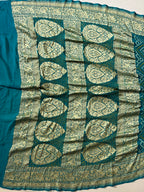 Georgette Heavy Rai Bandhej Saree