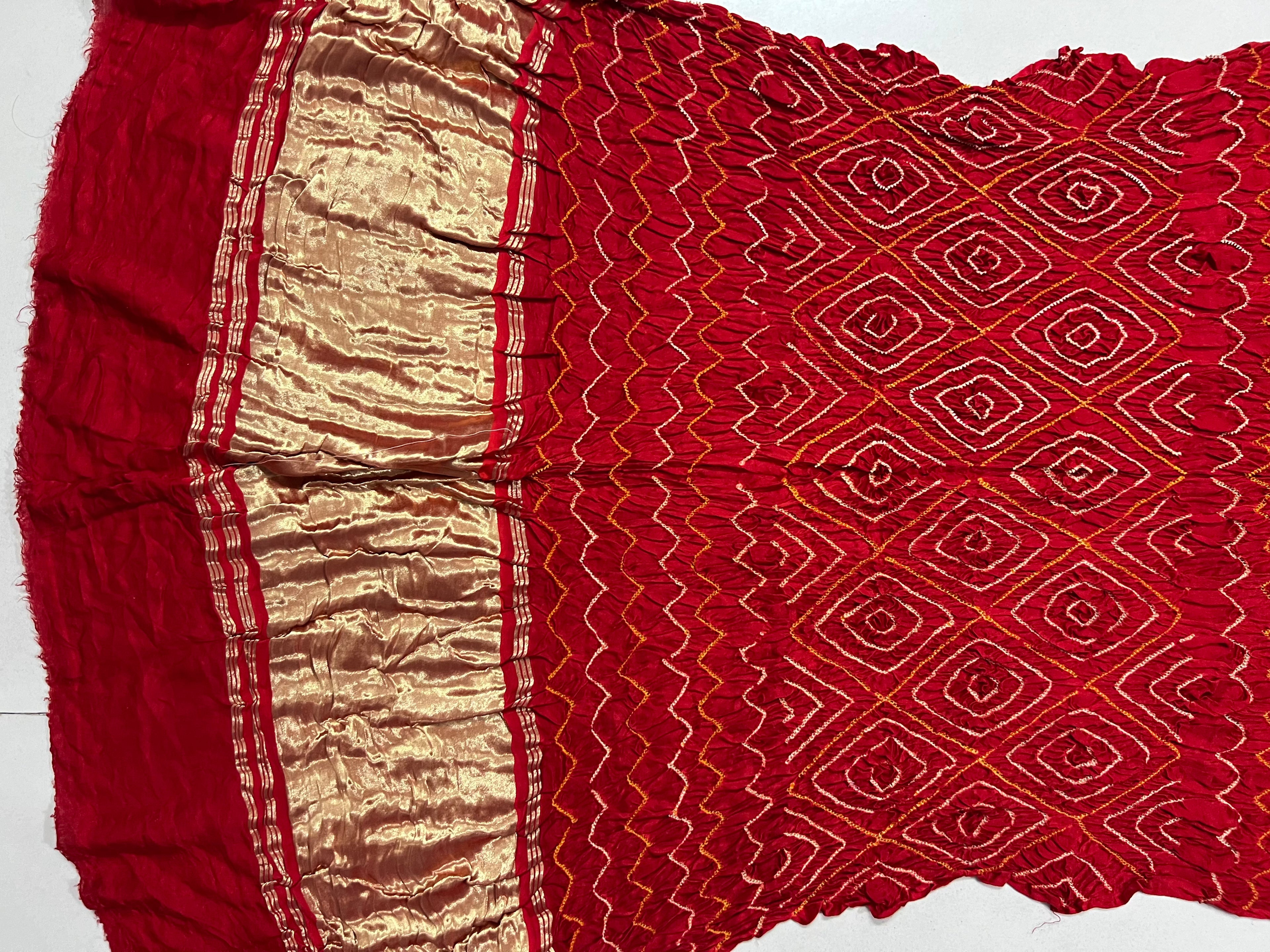 Gaji Silk Bandhej Saree