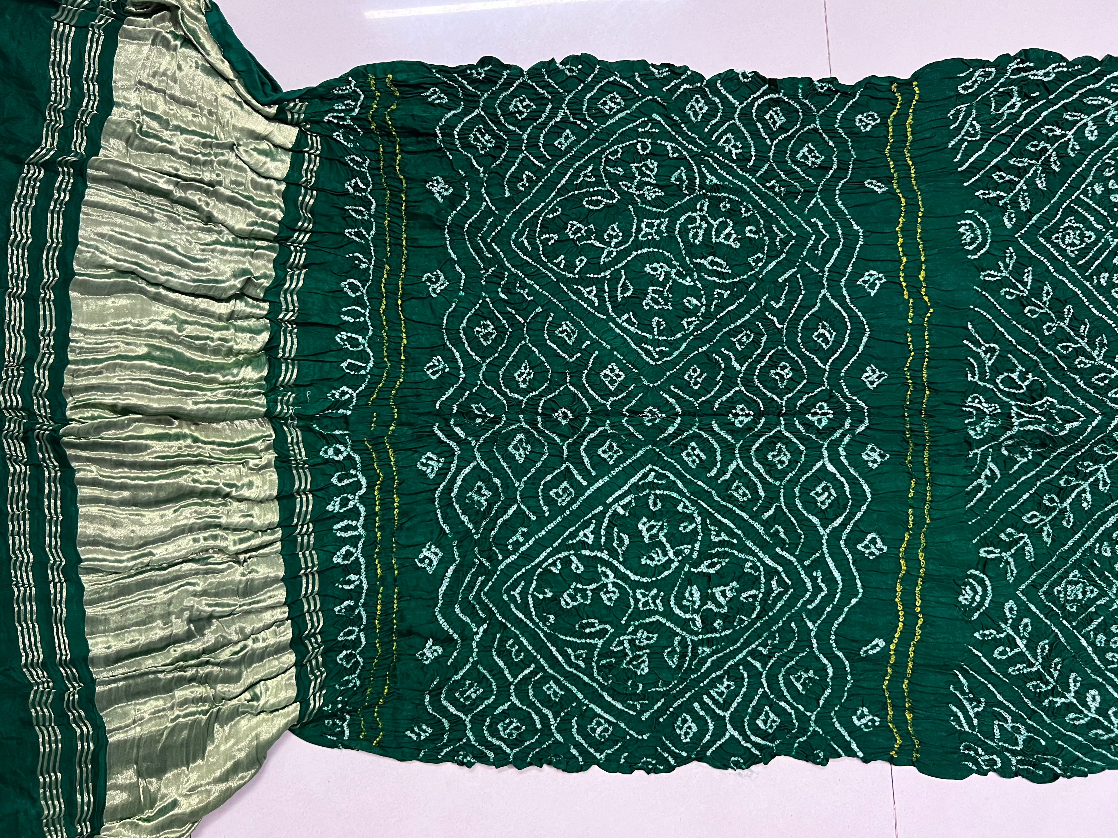 Gaji Silk Bandhej Saree