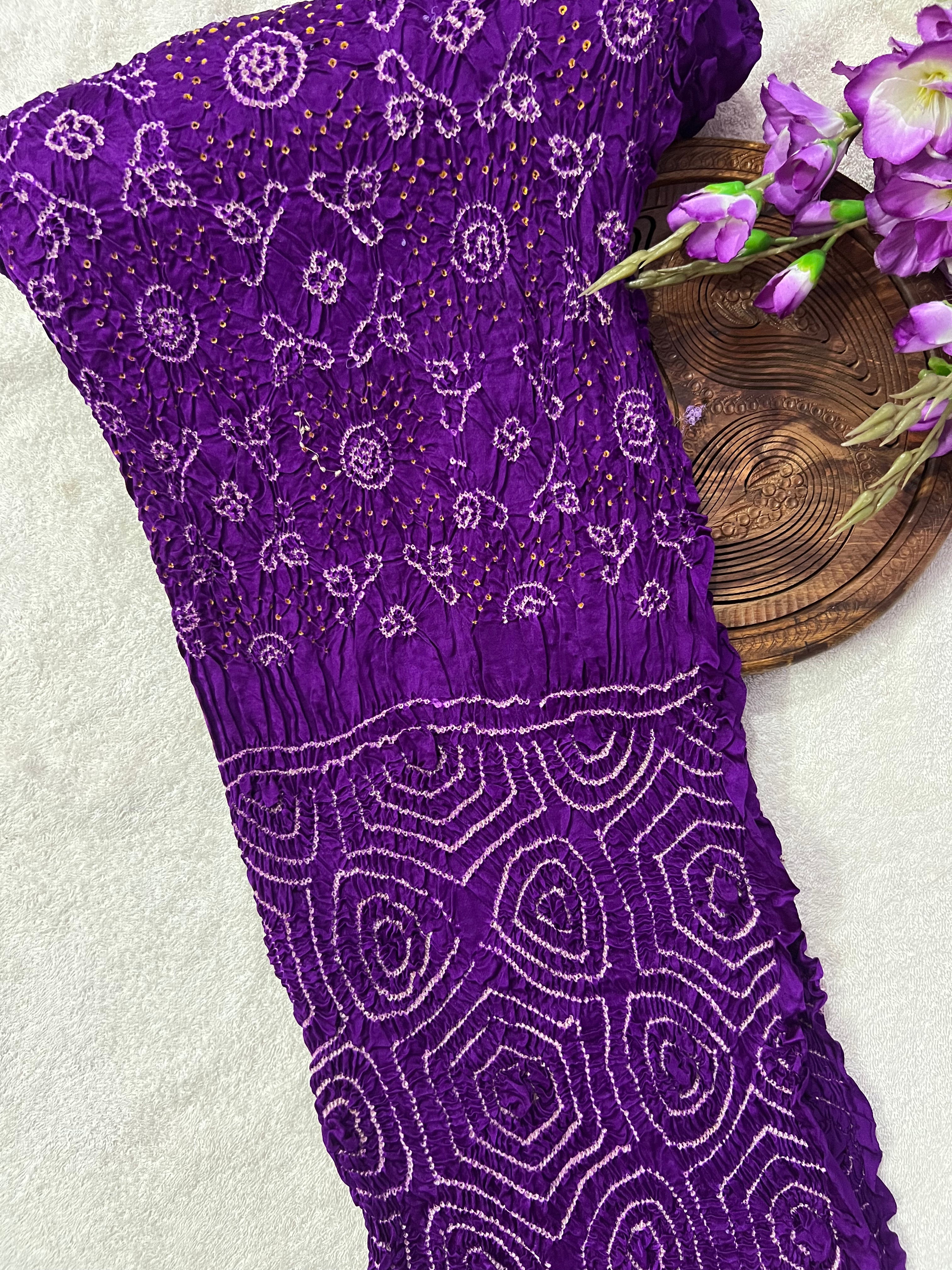 Gaji Silk Bandhej Saree Main image