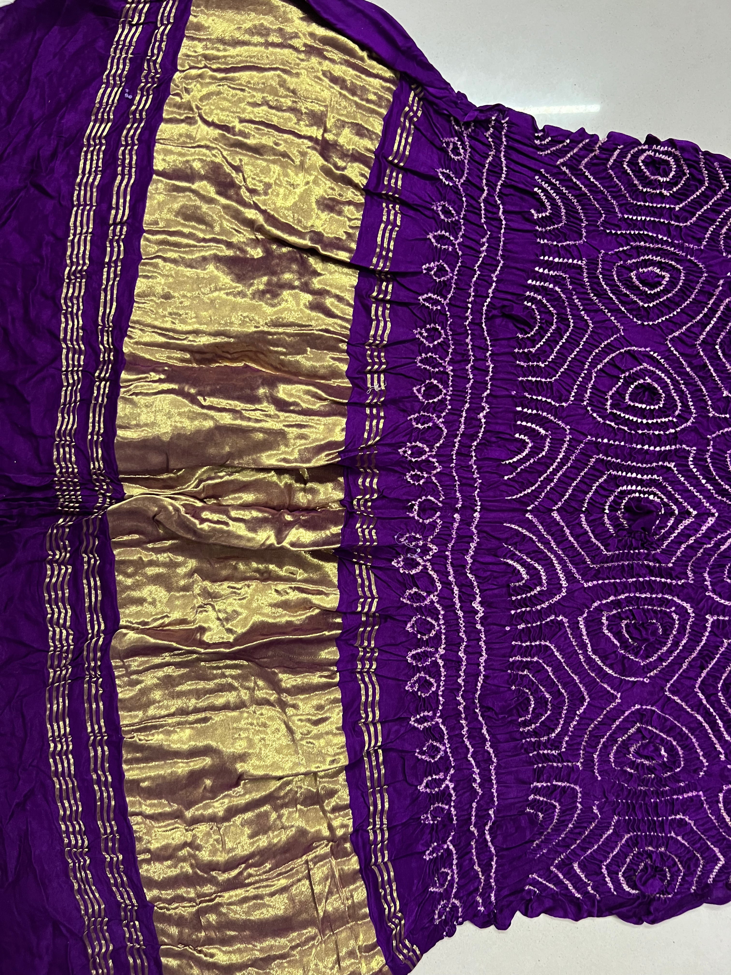 Gaji Silk Bandhej Saree
