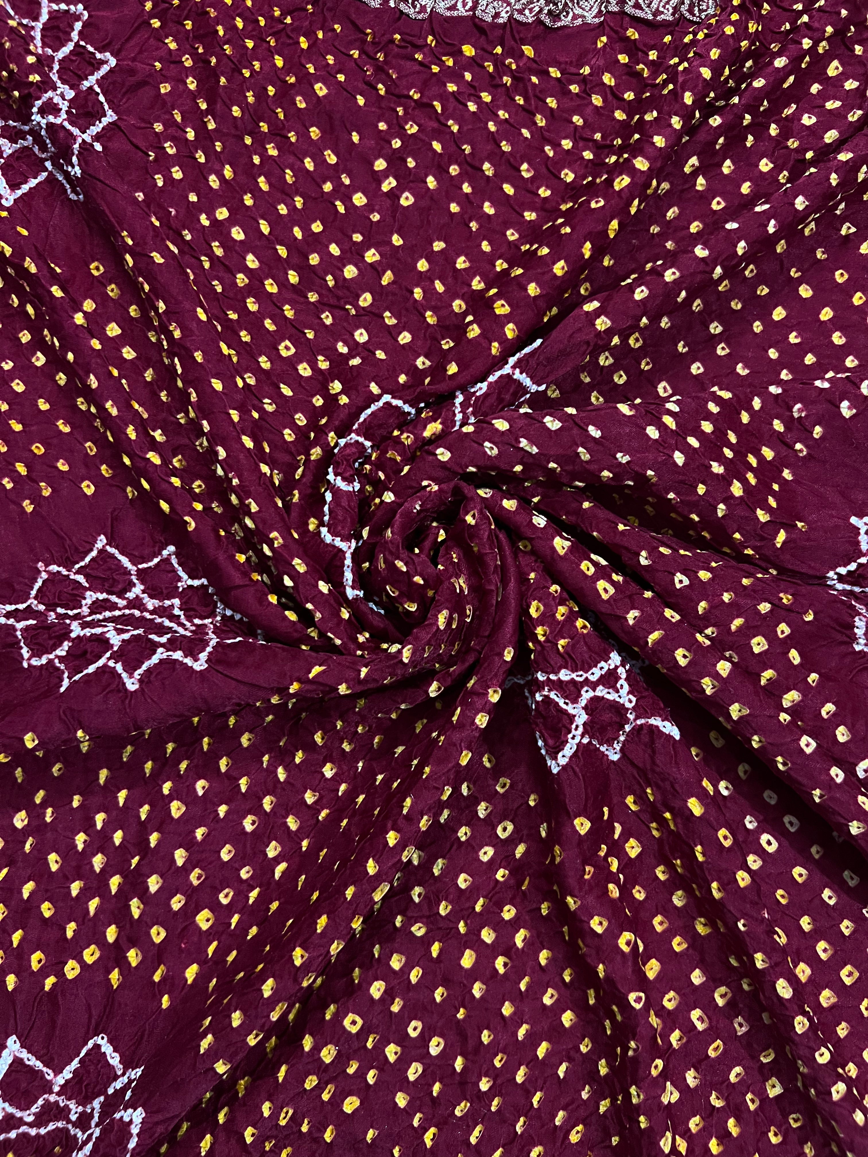 Gaji Silk Bandhej Saree Secondary image