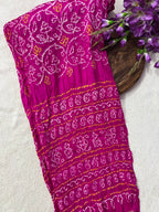 Gaji Silk Bandhej Saree