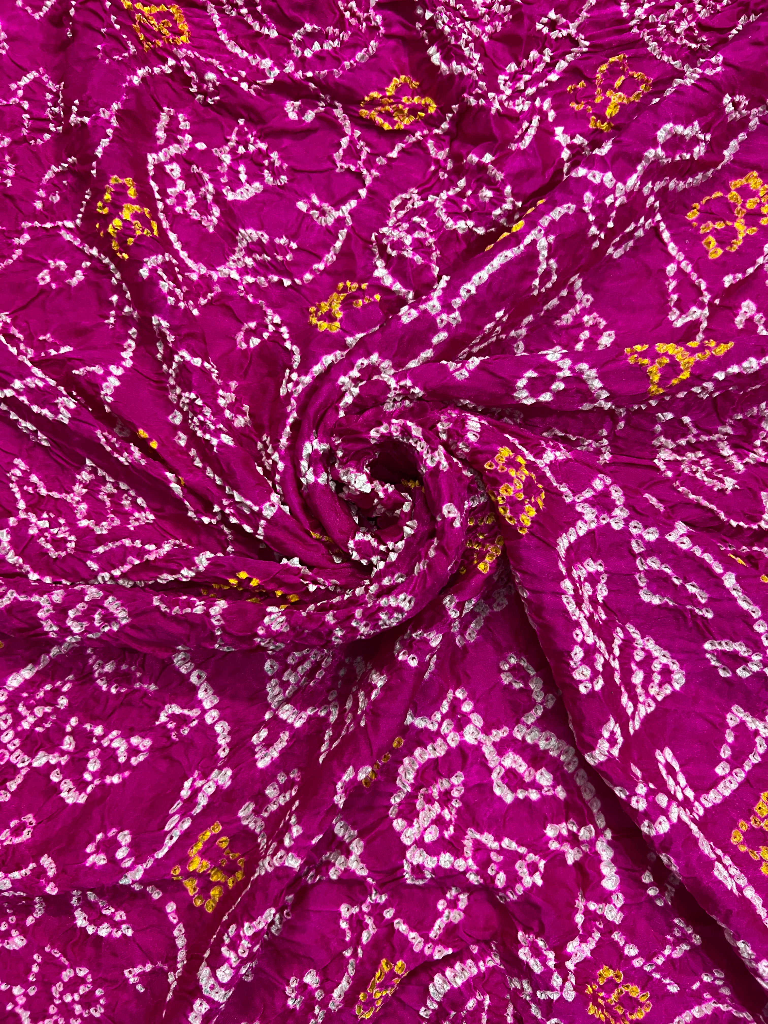 Gaji Silk Bandhej Saree Secondary image