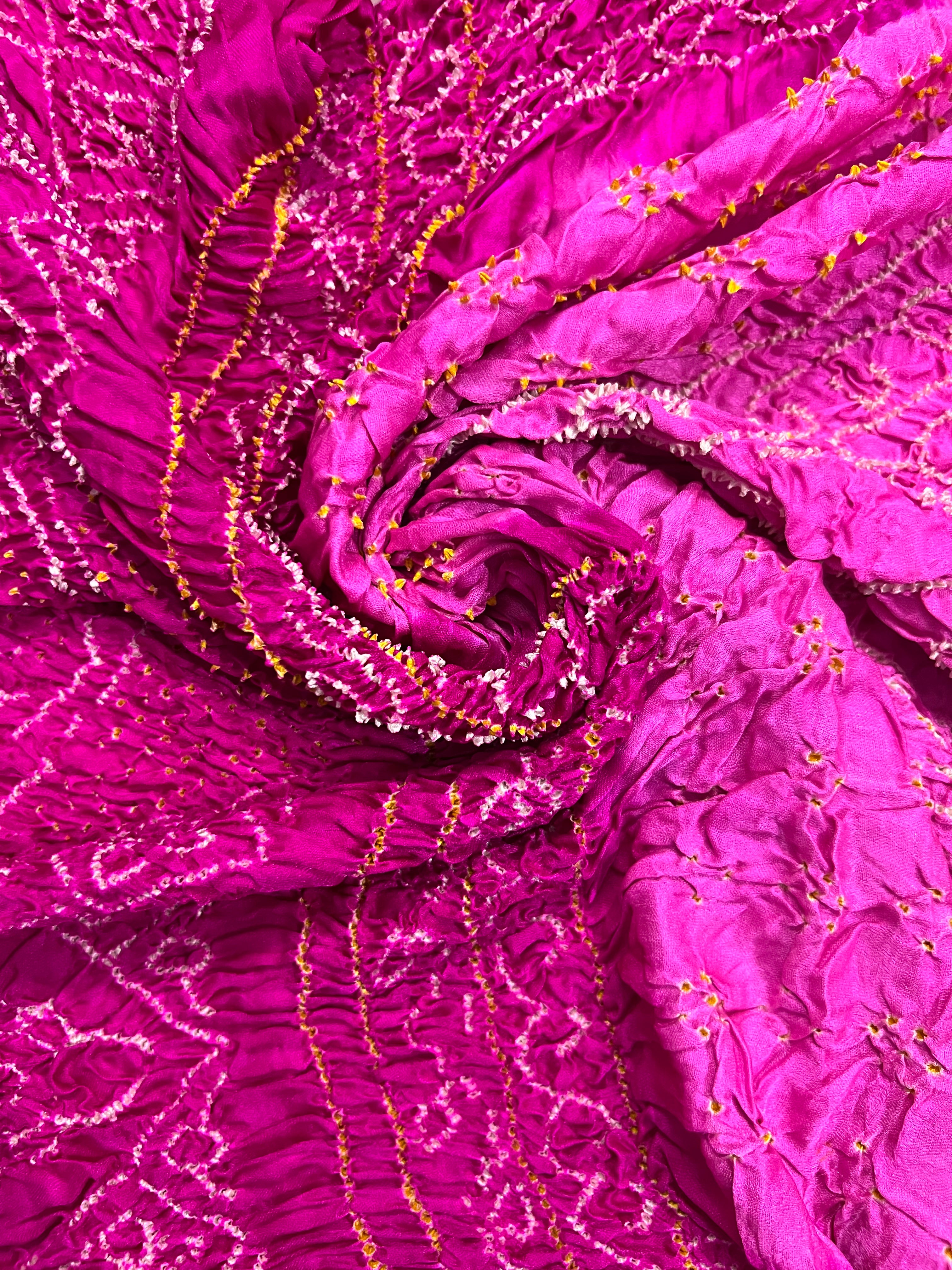 Gaji Silk Bandhej Saree Secondary image