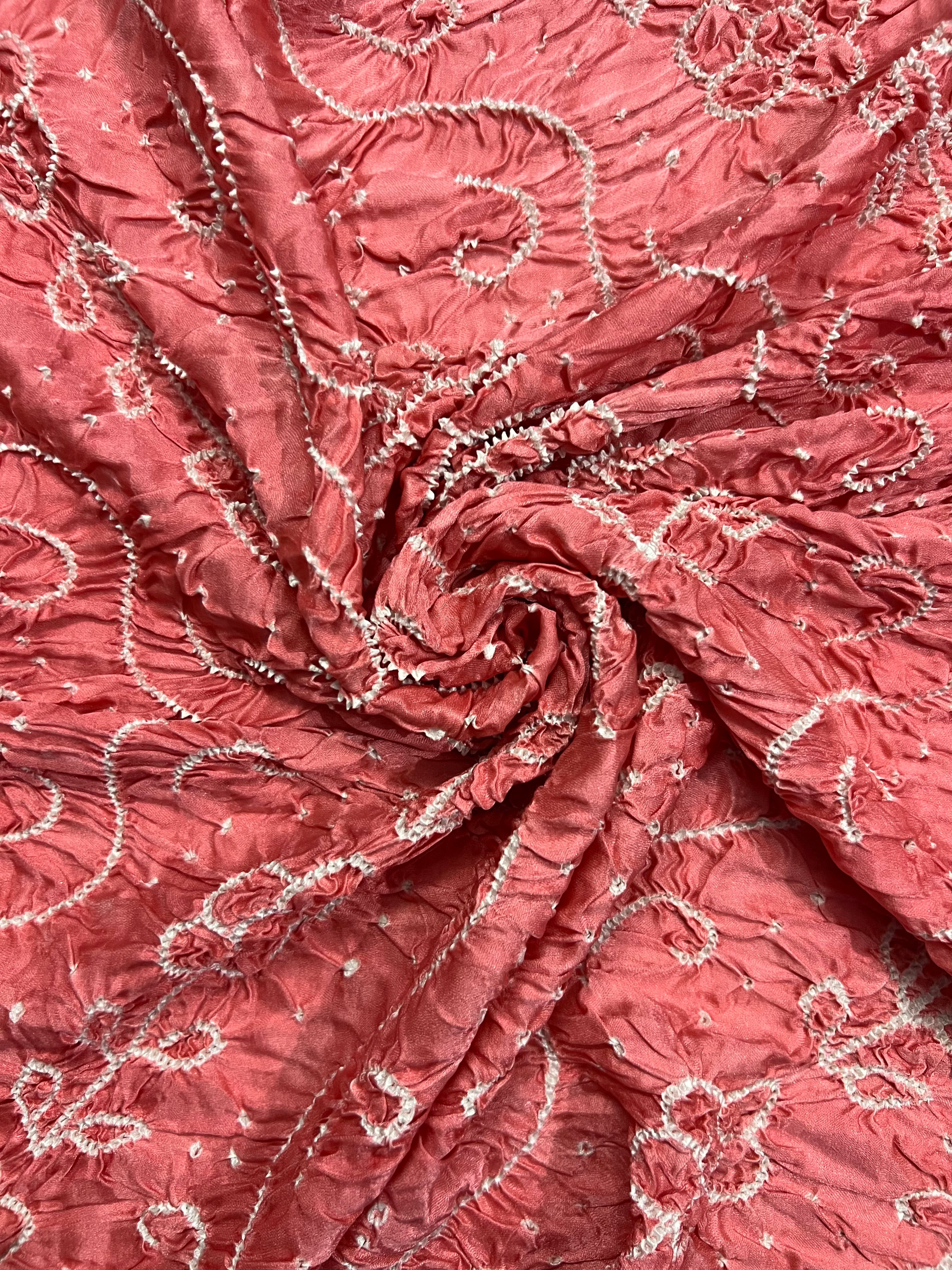 Gaji Silk Bandhej Saree Secondary image