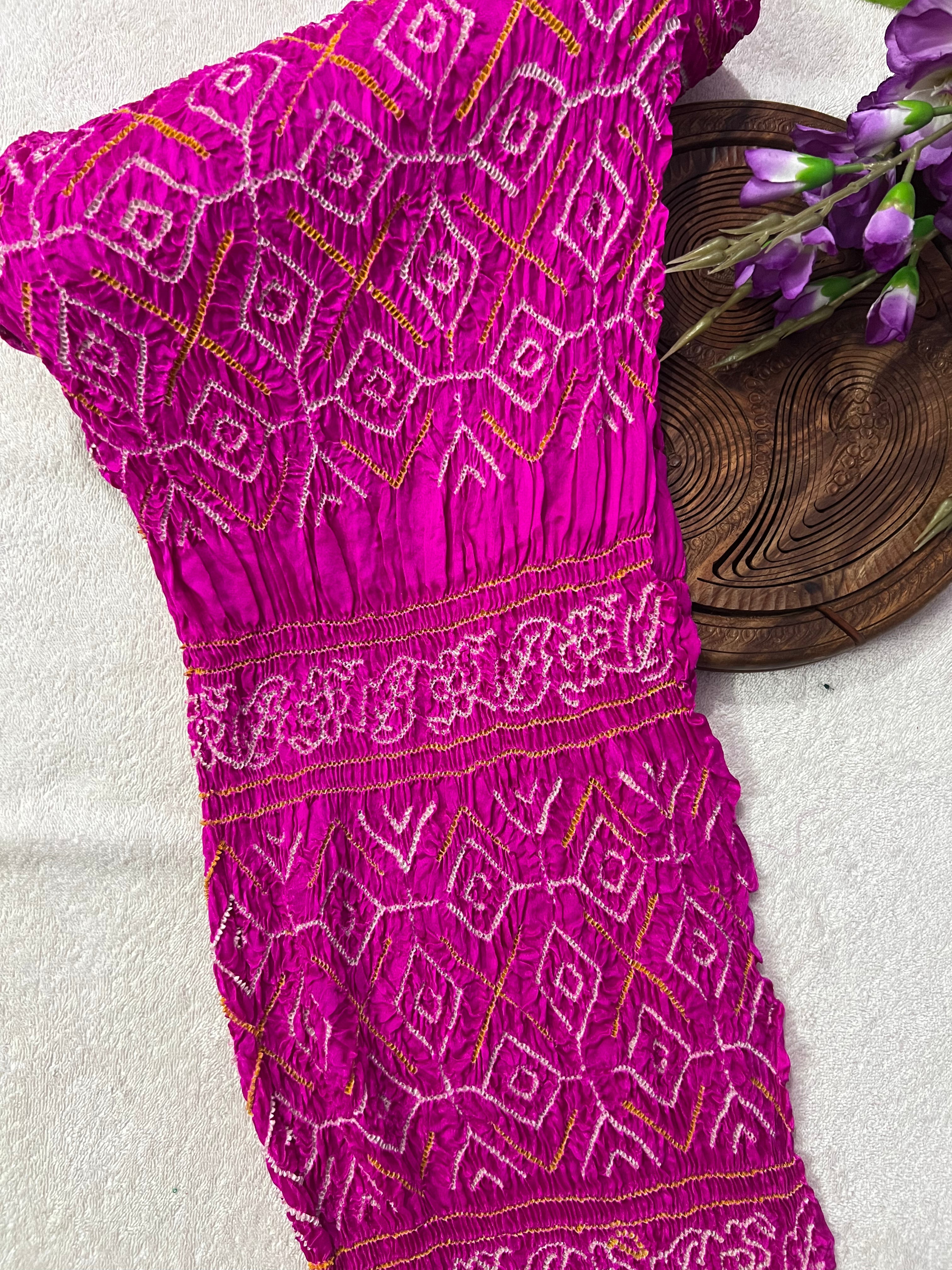 Gaji Silk Bandhej Saree
