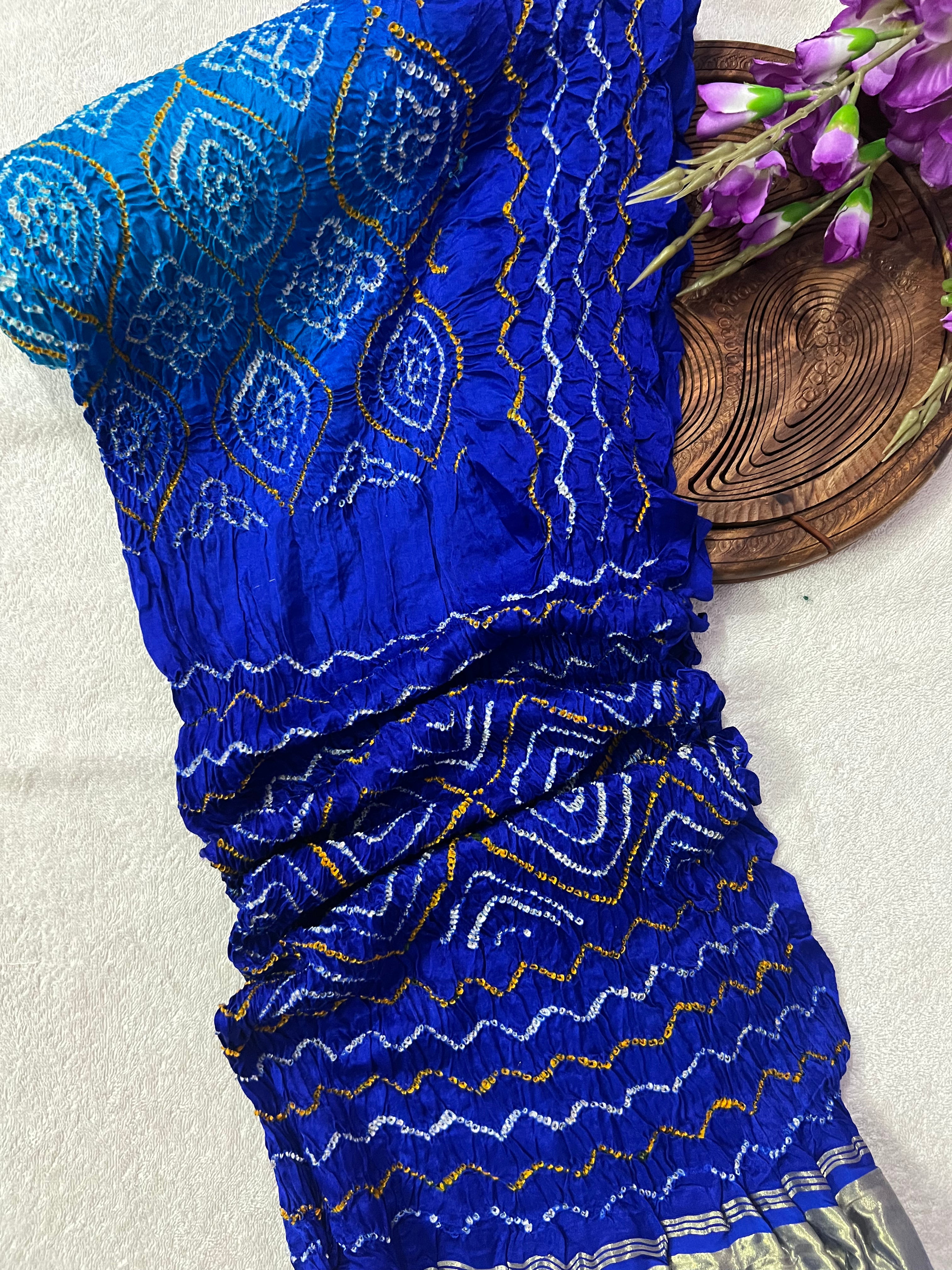 Gaji Silk Bandhej Saree