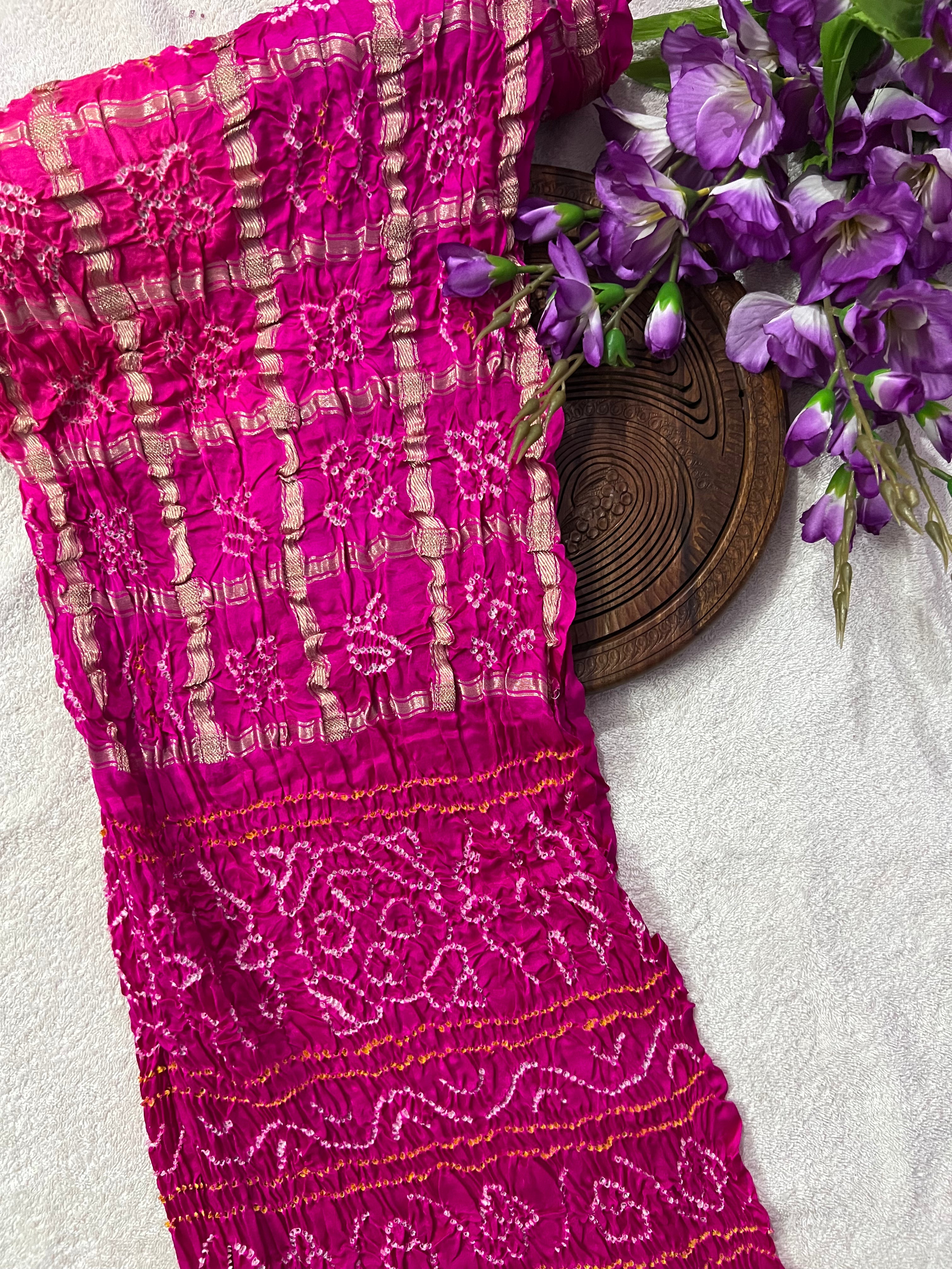 Gaji Silk Gharchola Bandhej Saree Main image