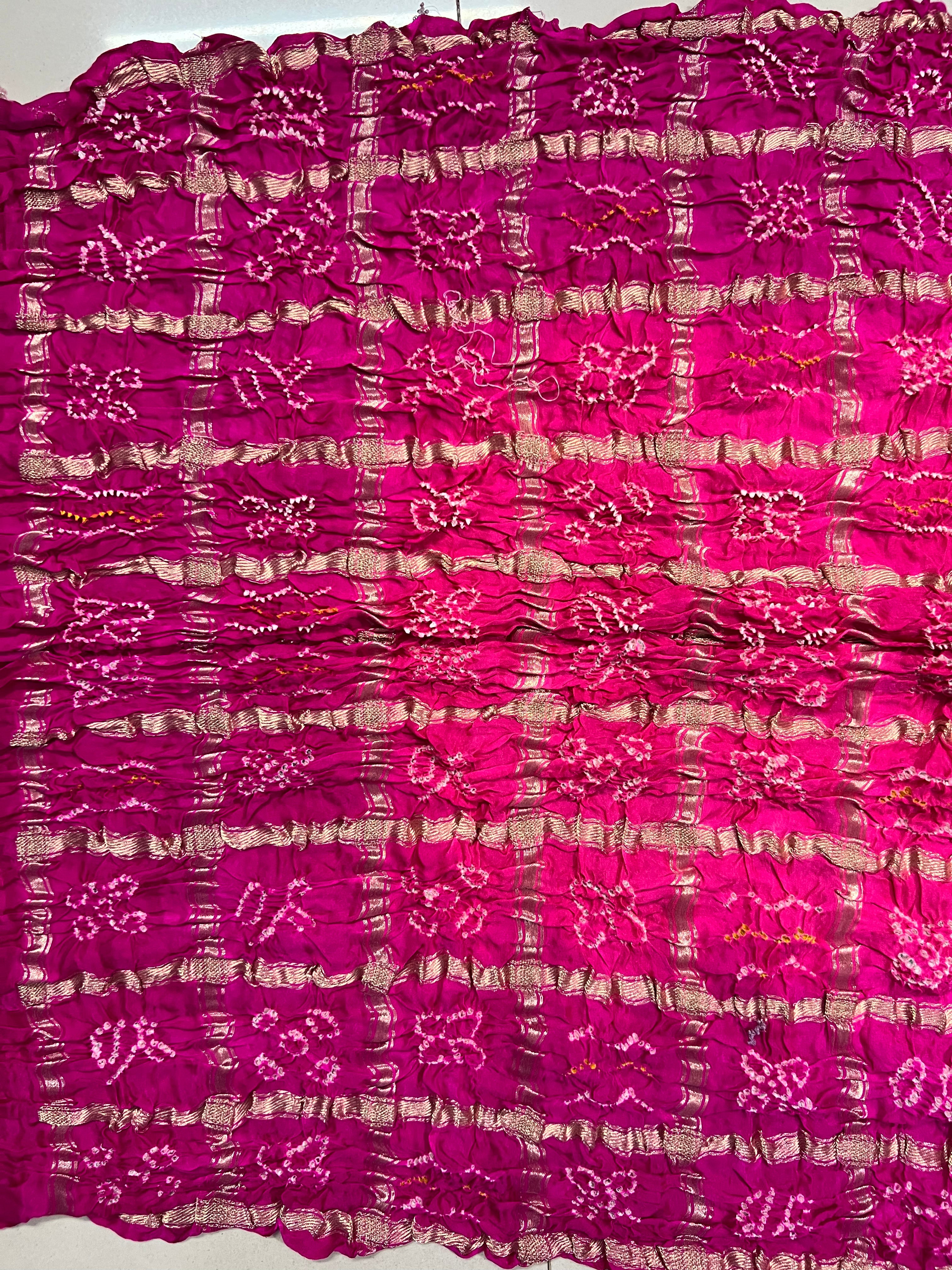 Gaji Silk Gharchola Bandhej Saree