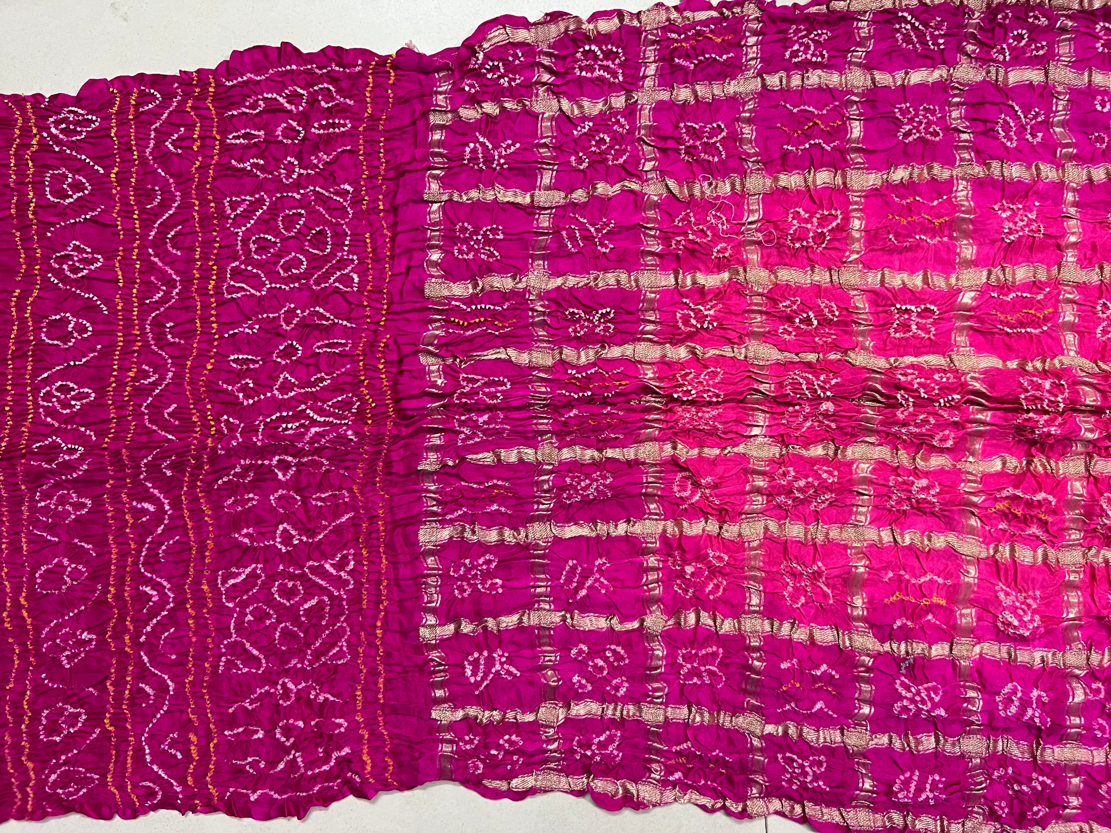 Gaji Silk Gharchola Bandhej Saree