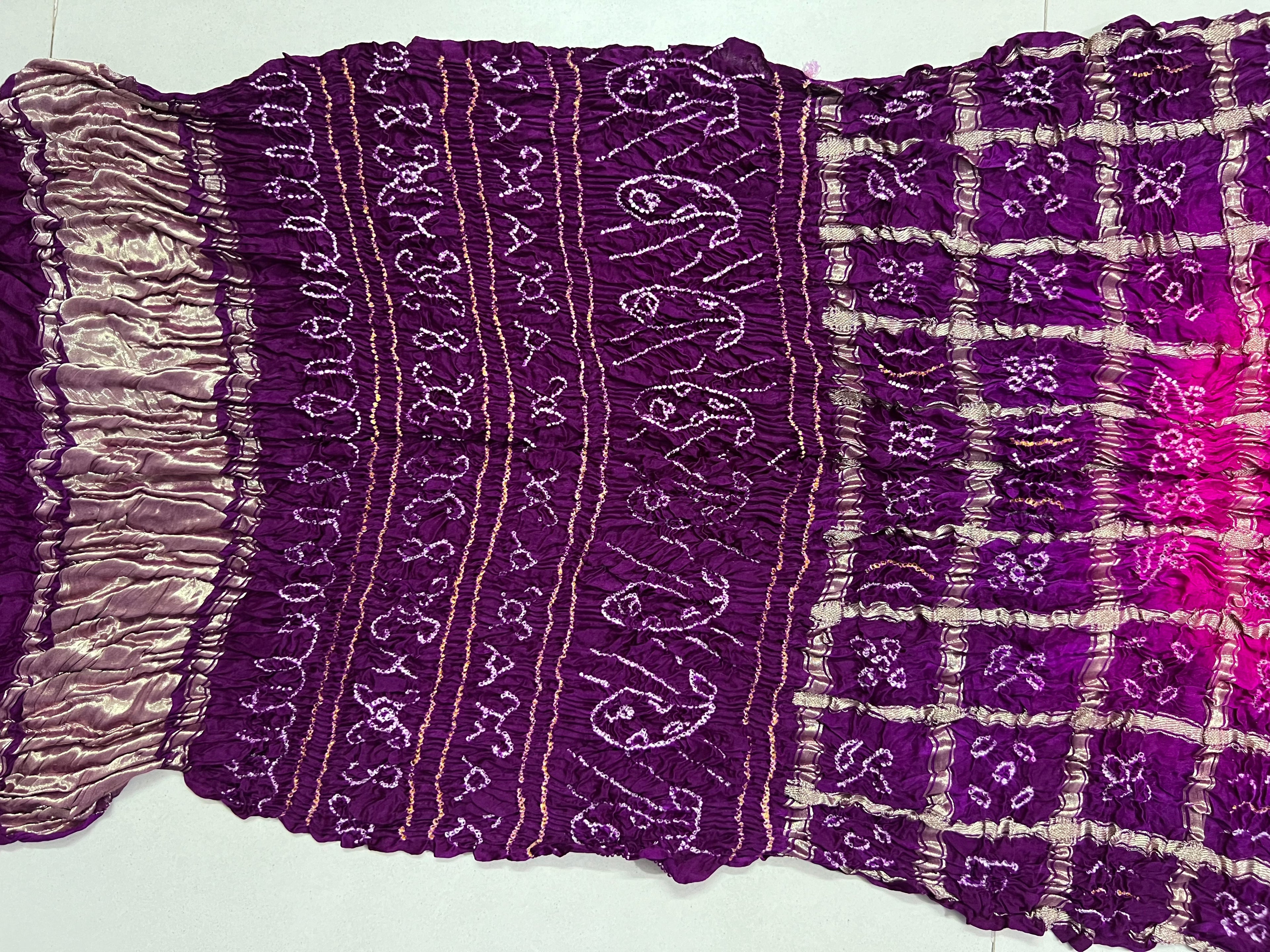 Gaji Silk Gharchola Bandhej Saree