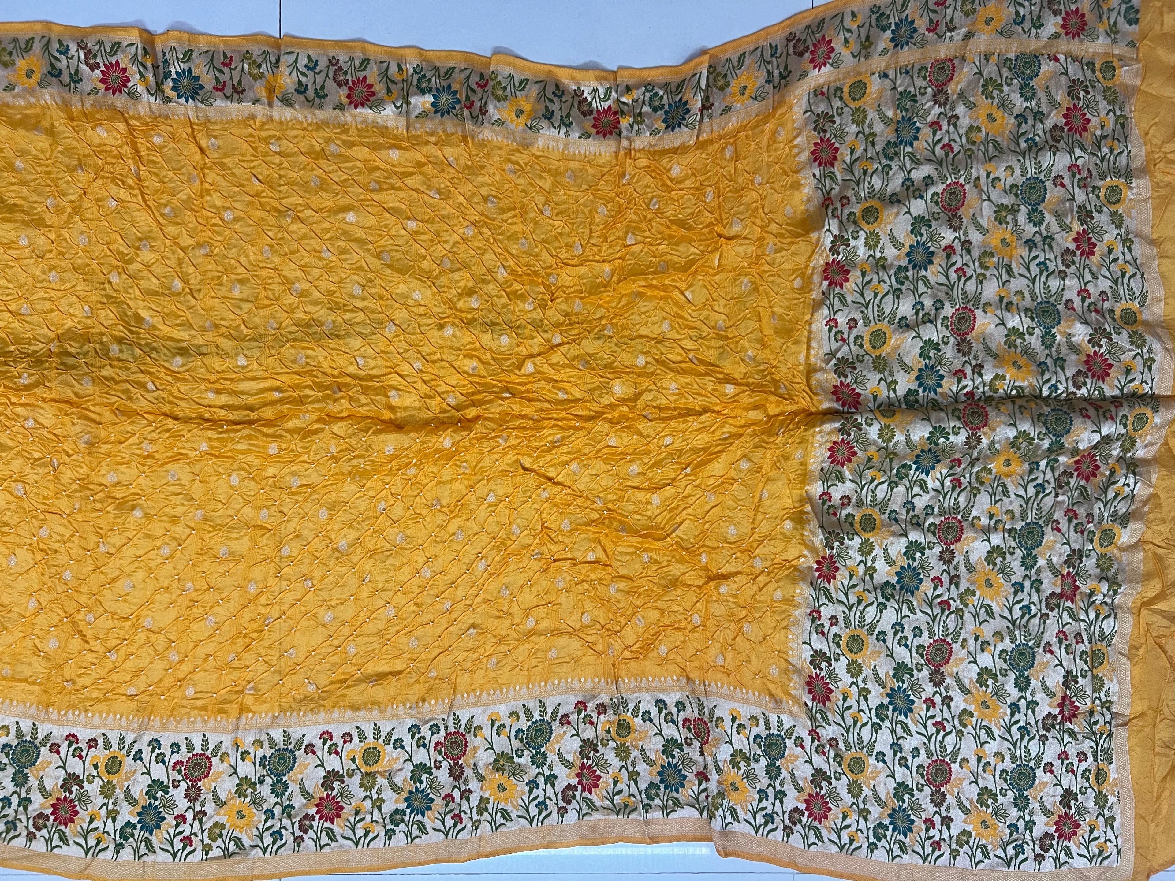 Tussar Bandhej Saree