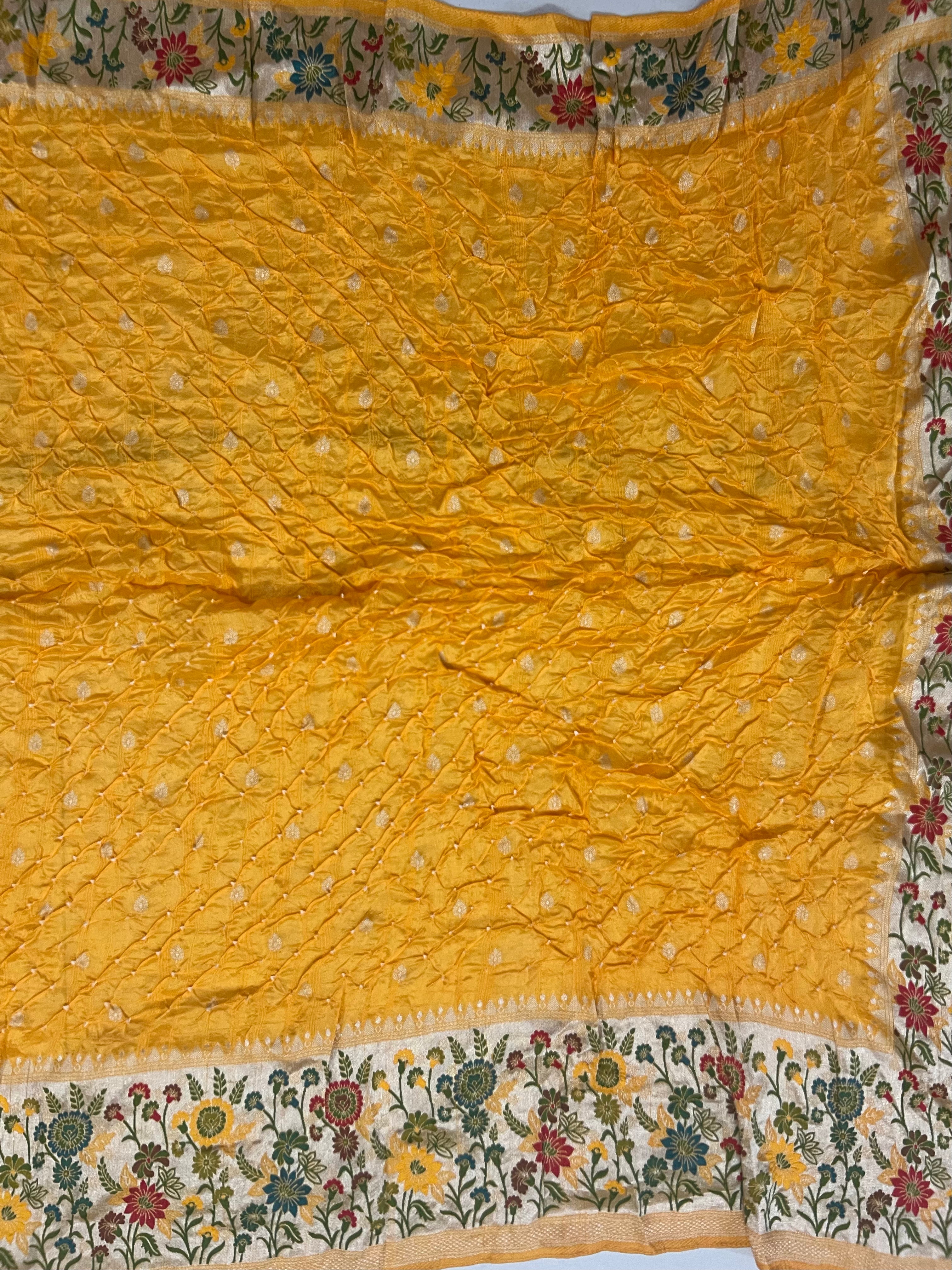 Tussar Bandhej Saree