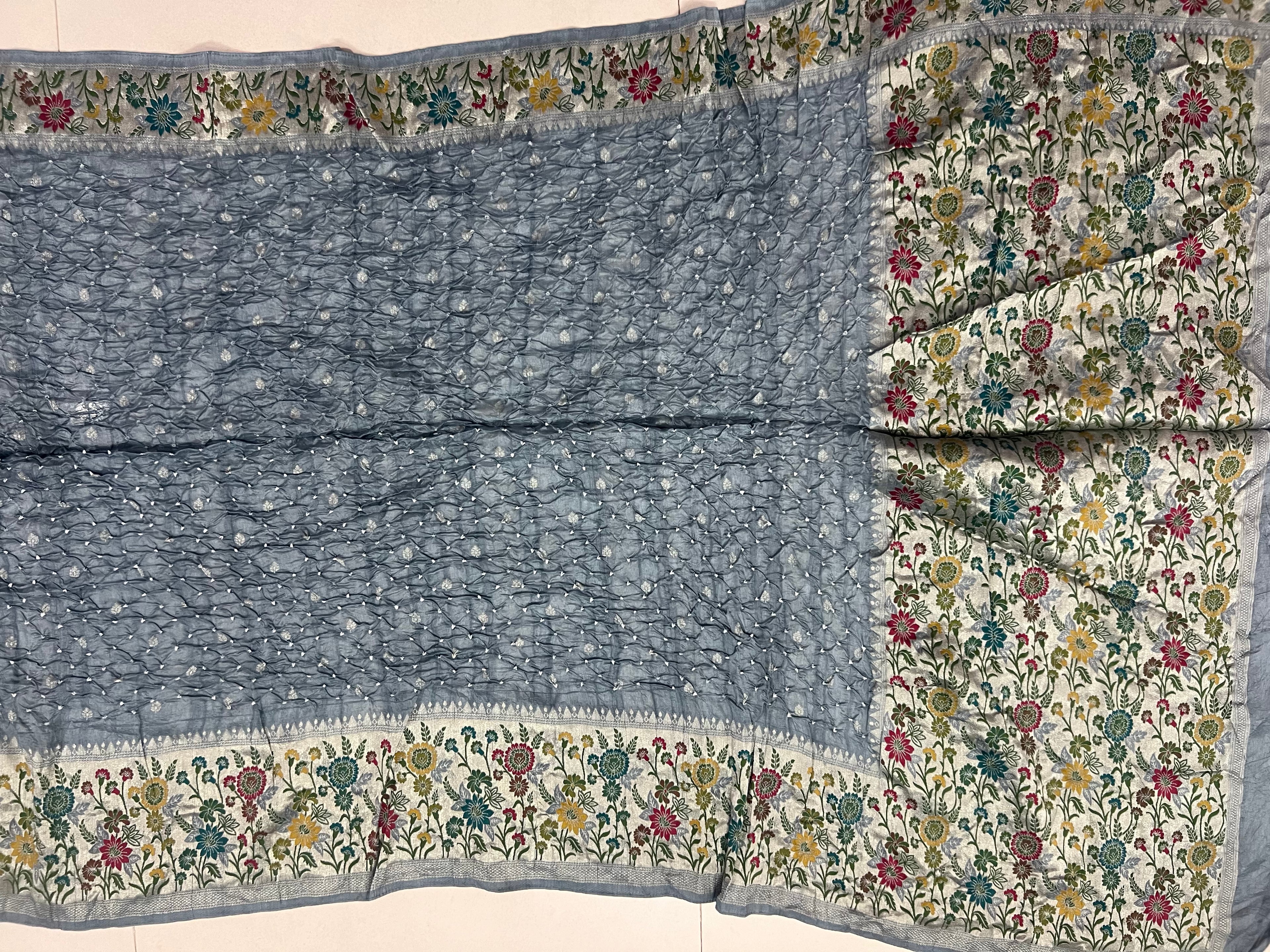 Tussar Bandhej Saree