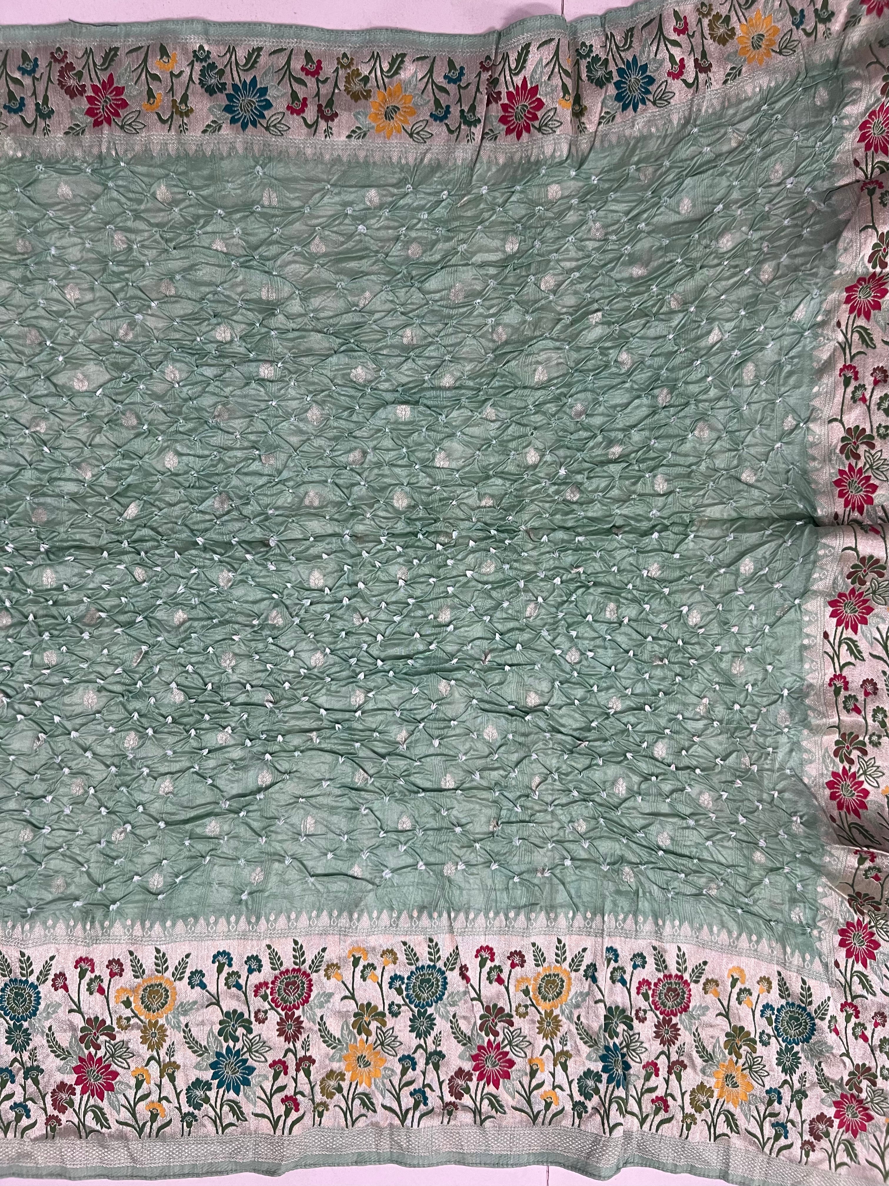 Tussar Bandhej Saree