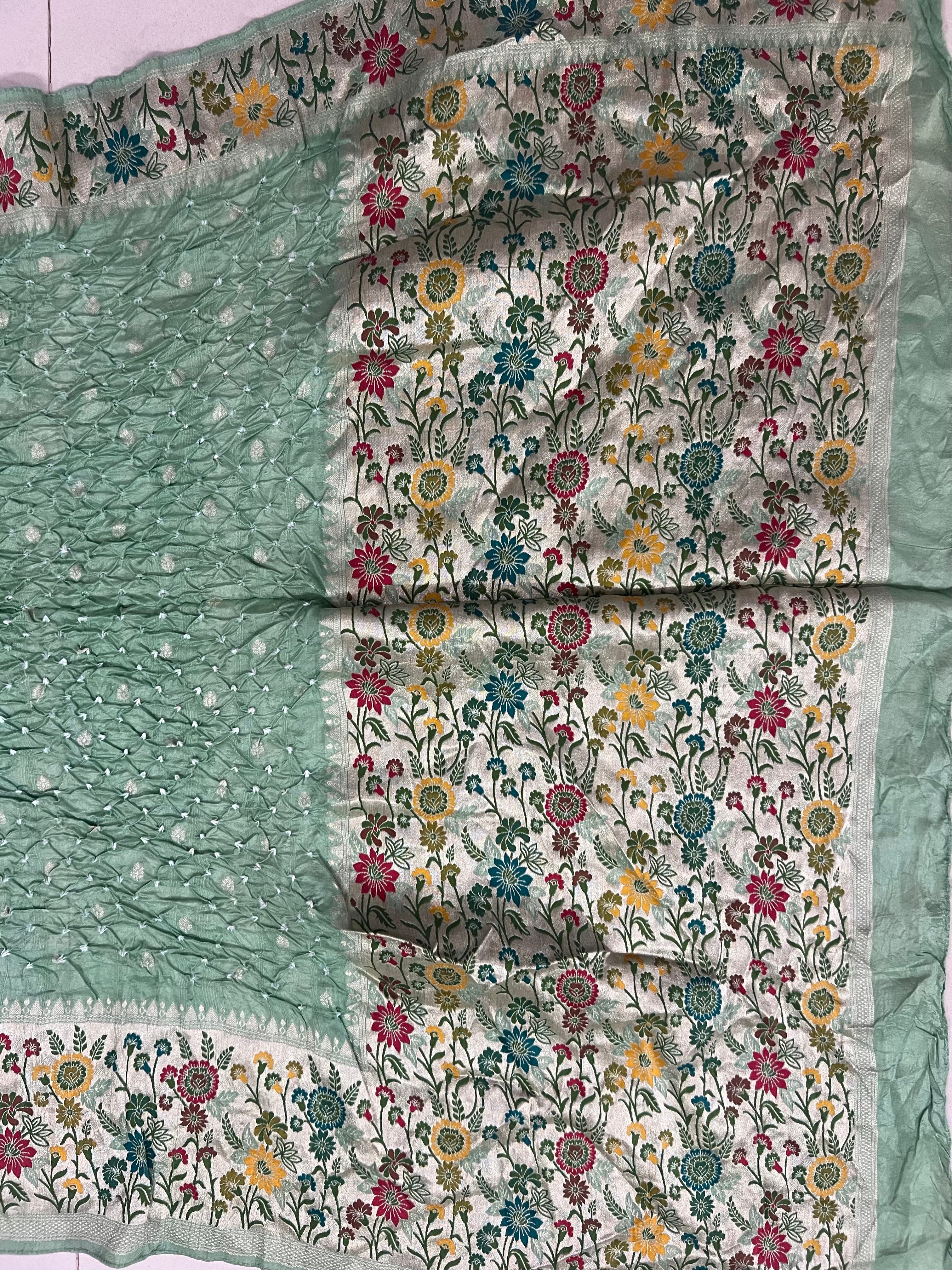 Tussar Bandhej Saree