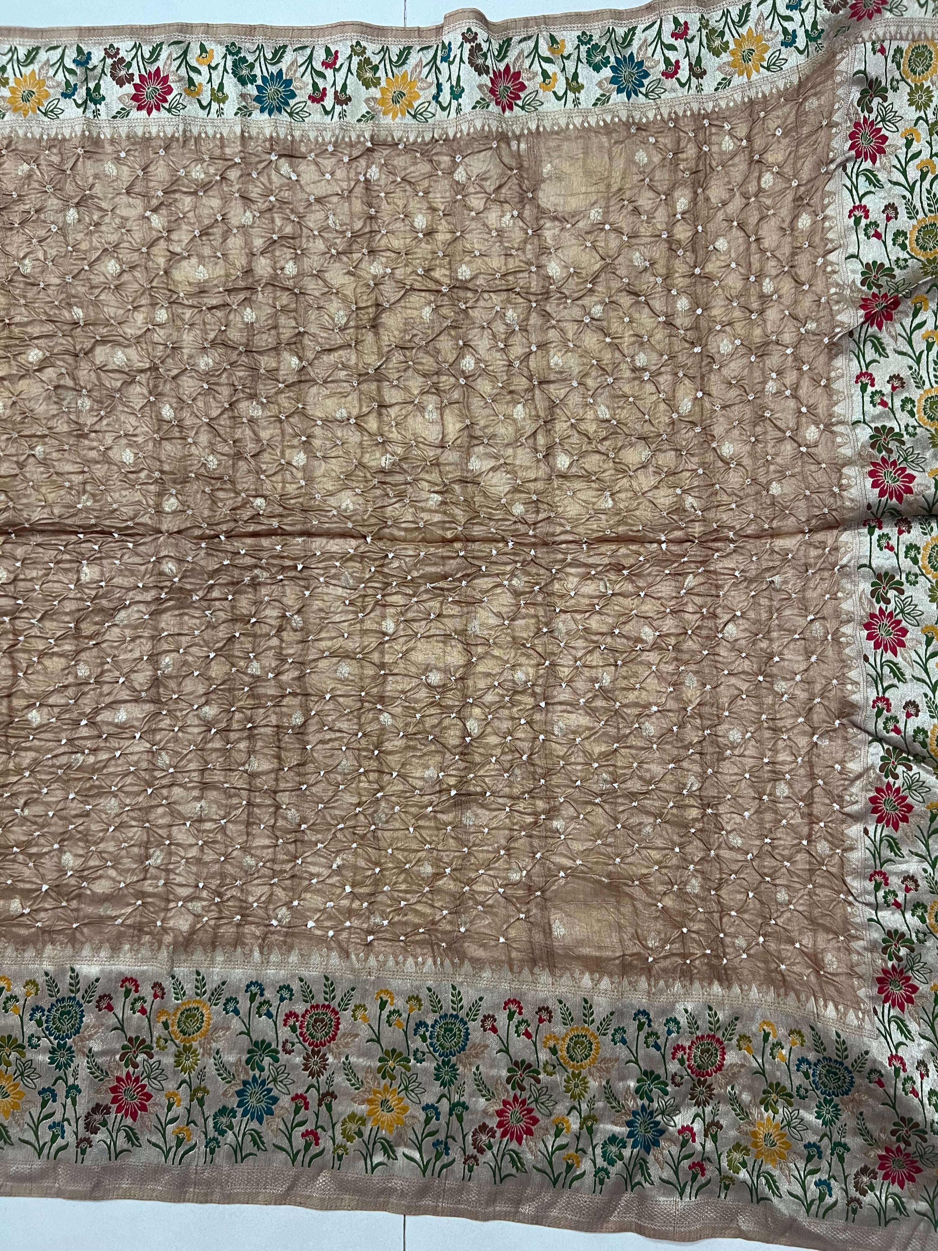 Tussar Bandhej Saree