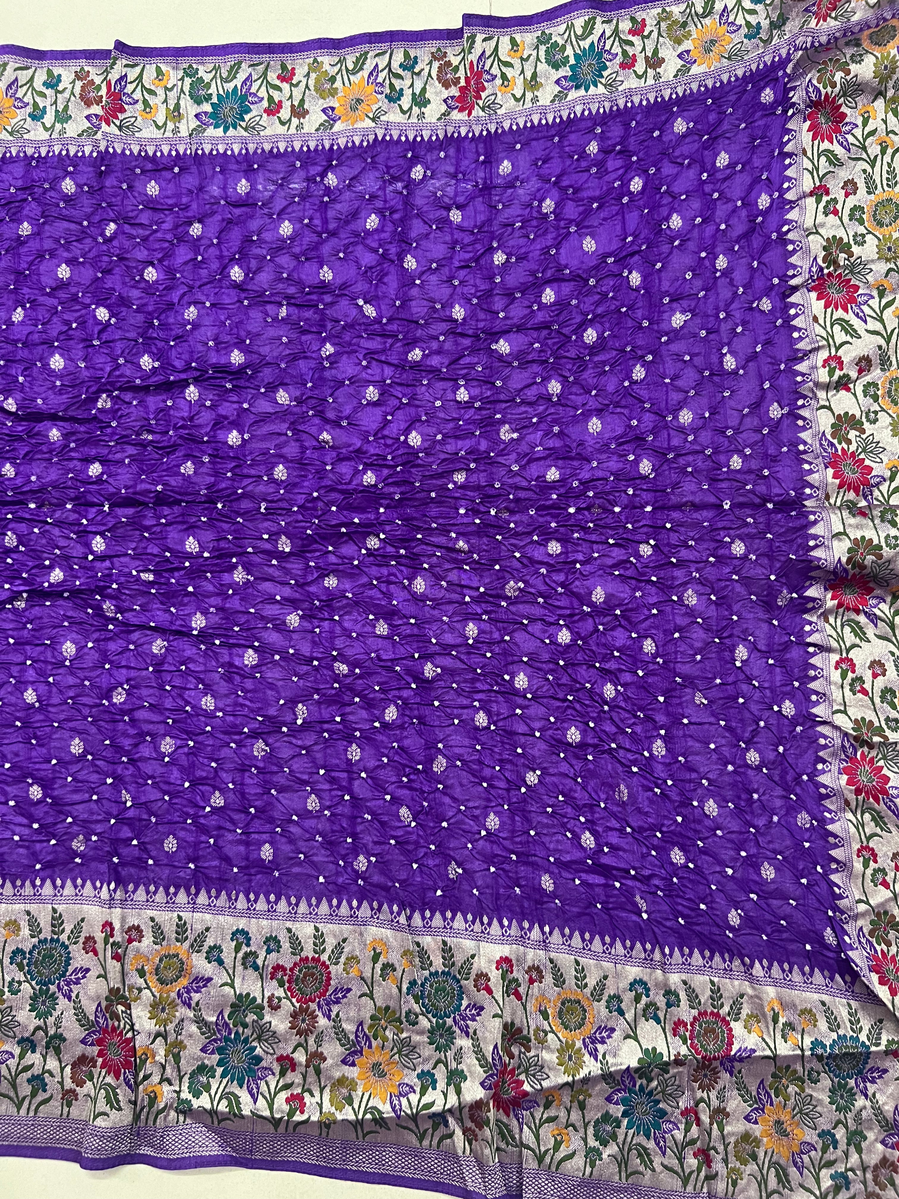 Tussar Bandhej Saree