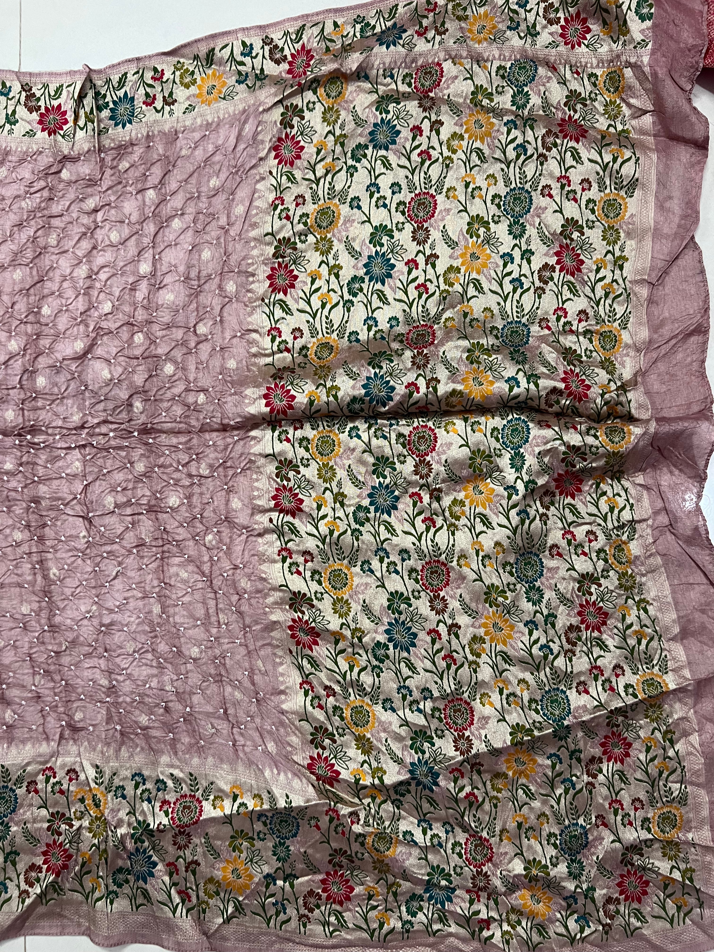 Tussar Bandhej Saree