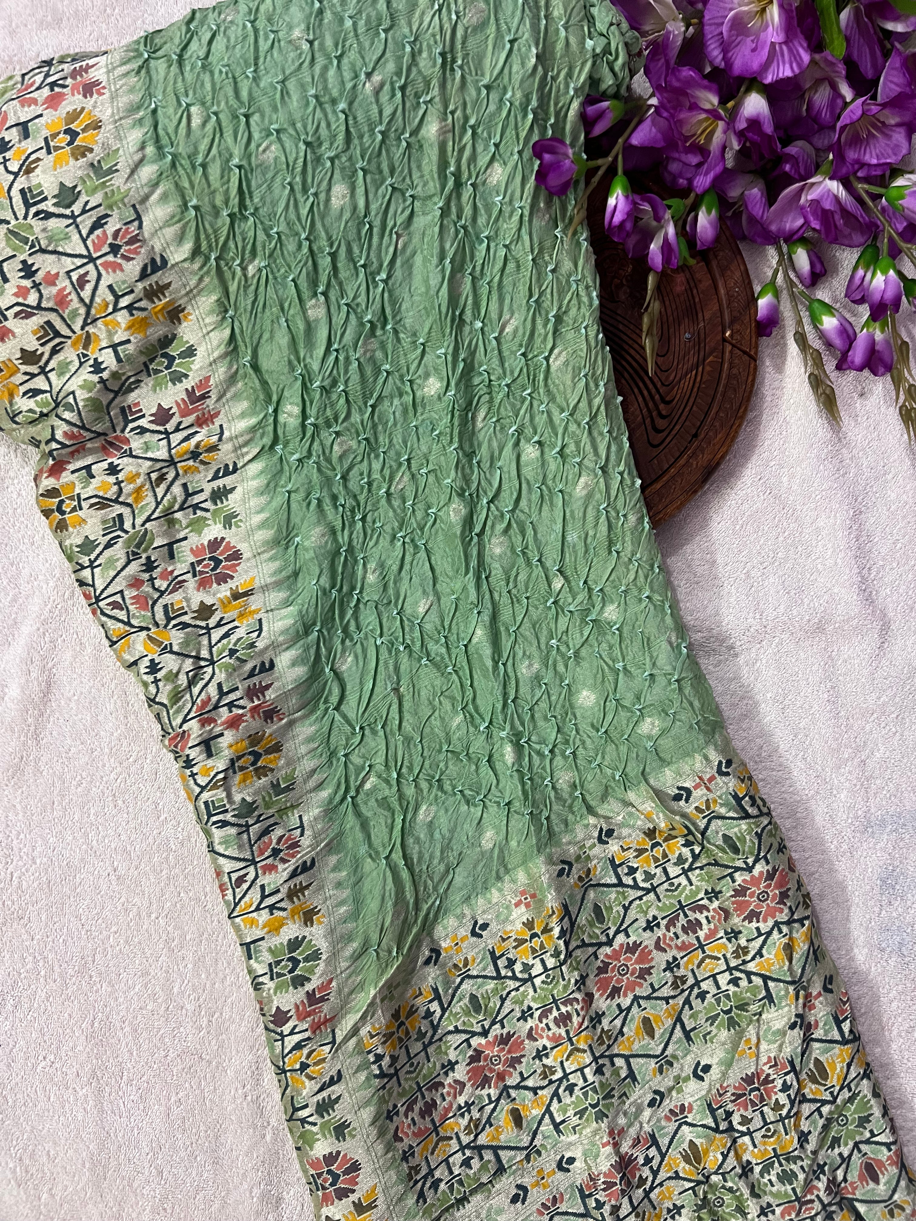 Tussar Bandhej Saree Main image