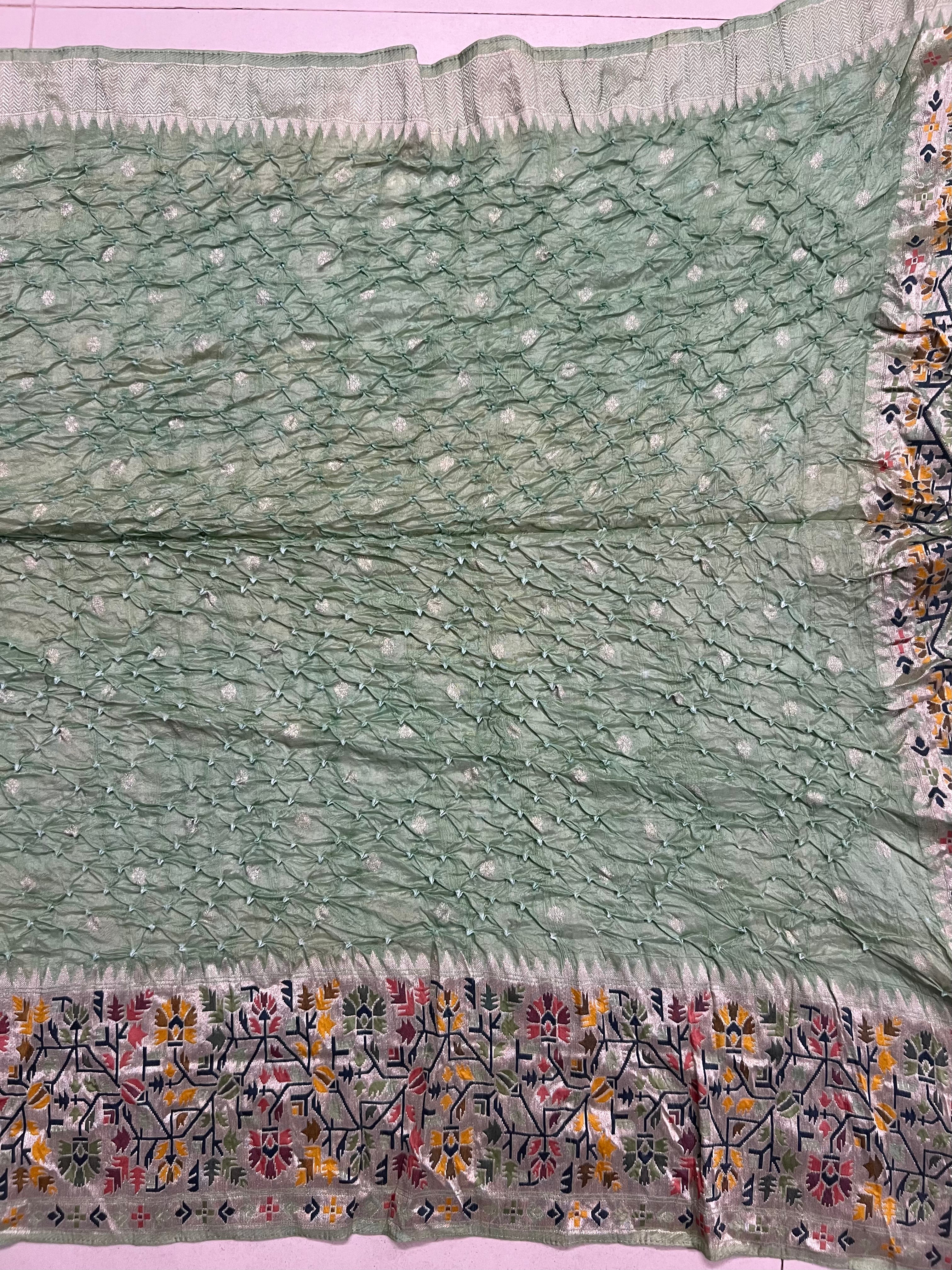 Tussar Bandhej Saree