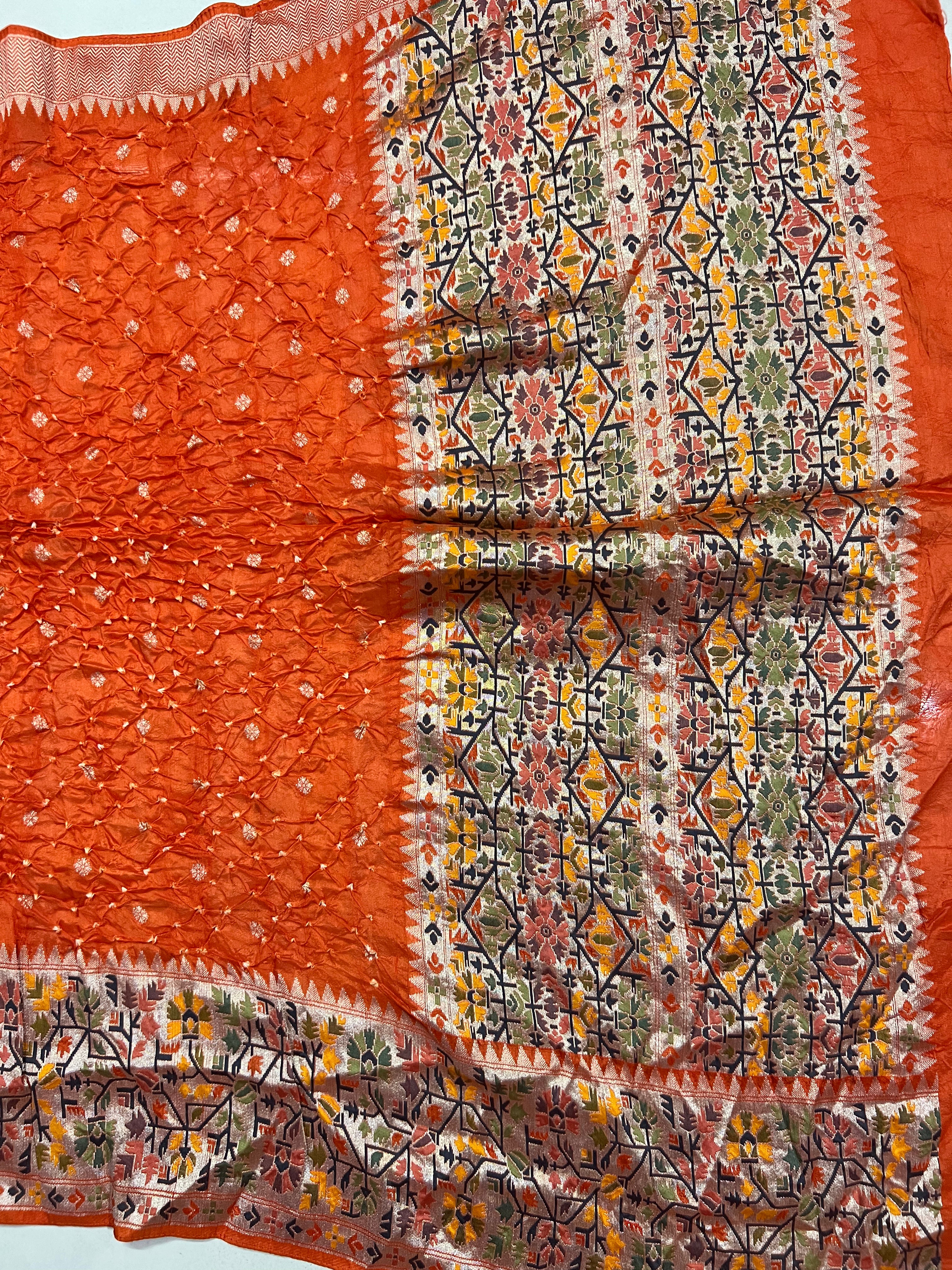 Tussar Bandhej Saree