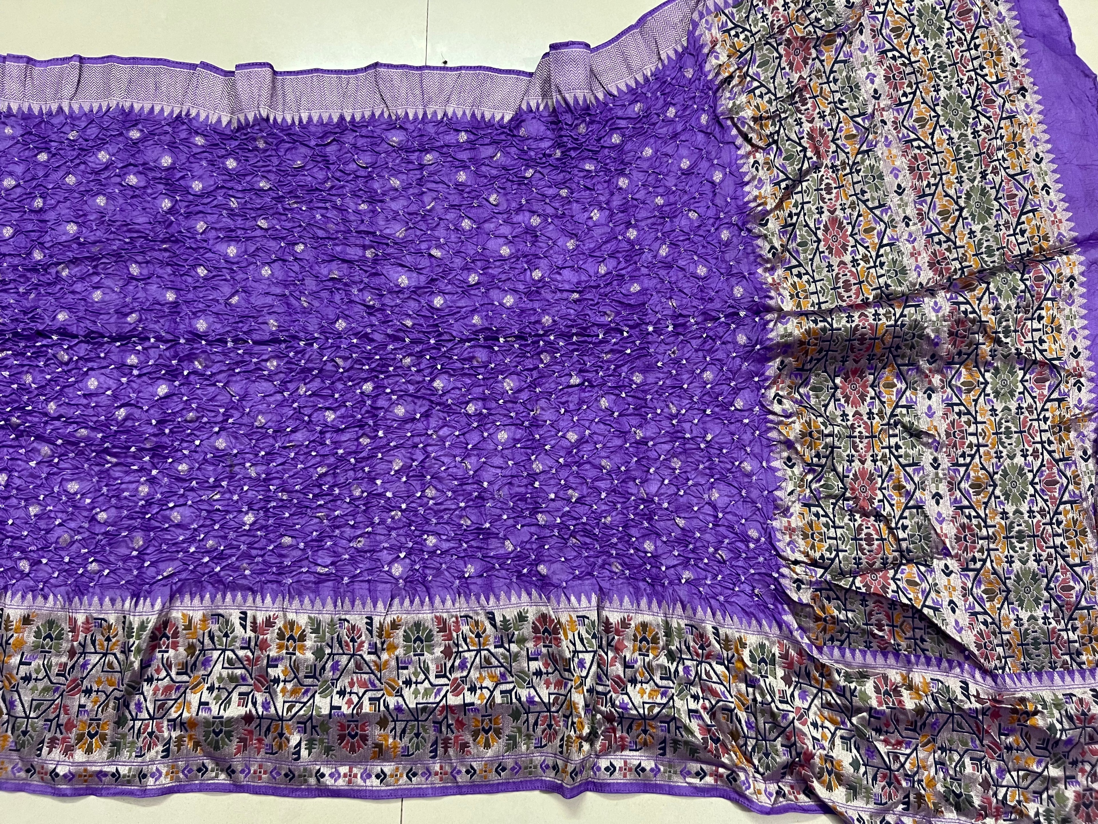 Tussar Bandhej Saree