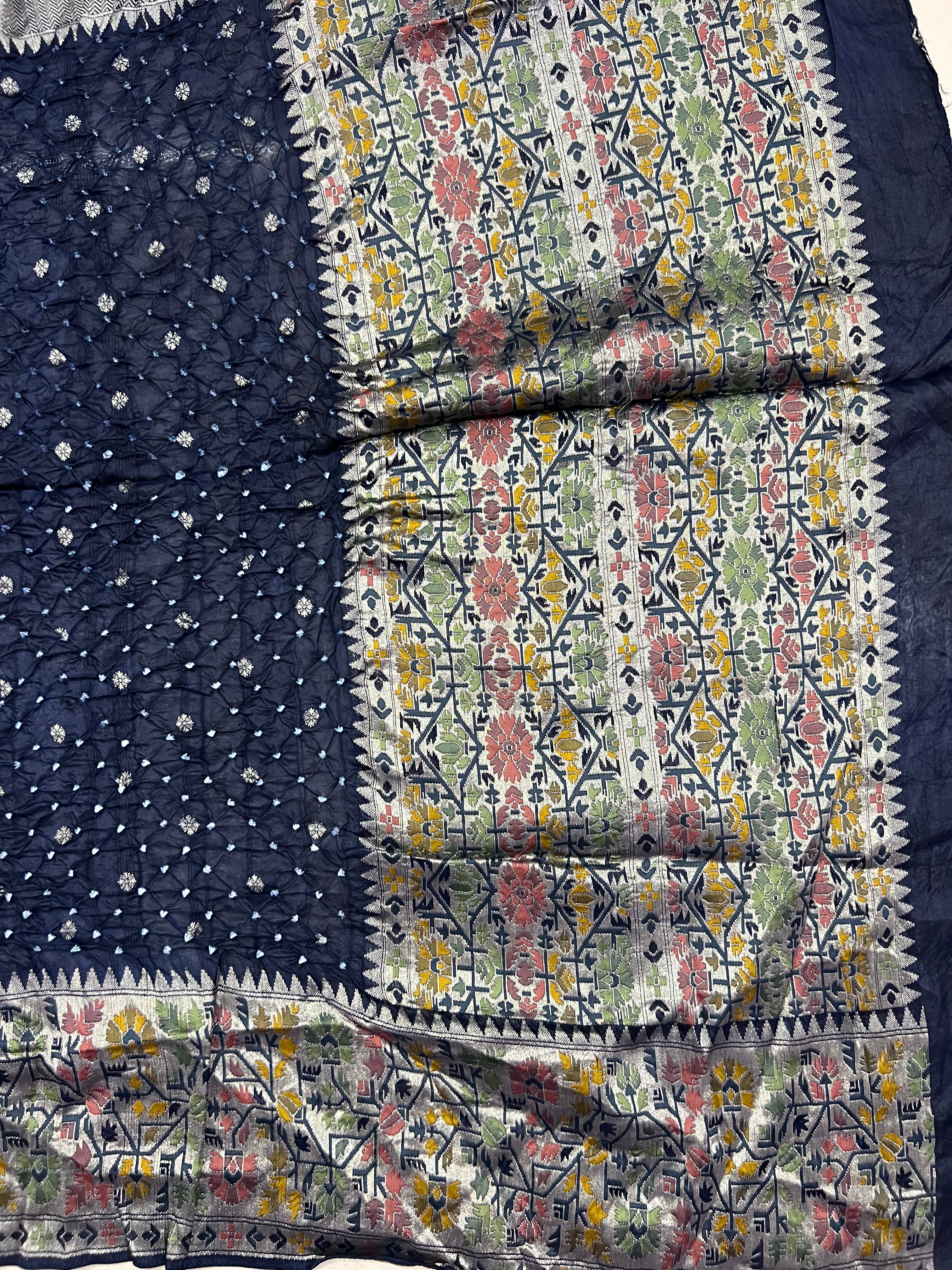 Tussar Bandhej Saree