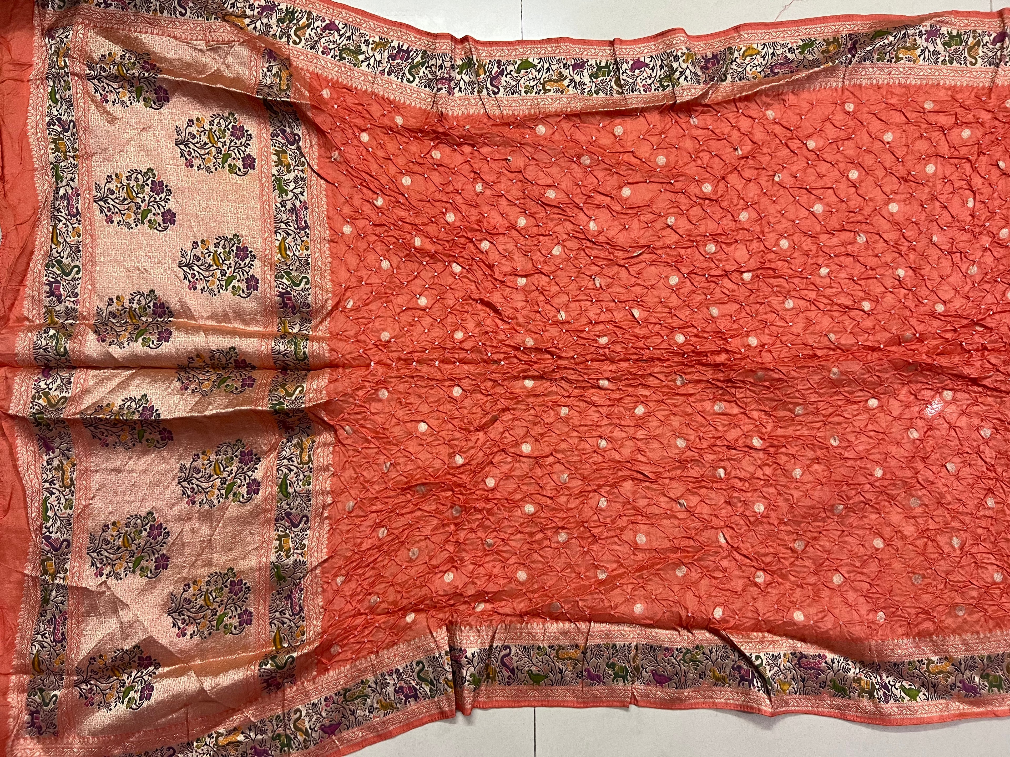 Tussar Bandhej Saree
