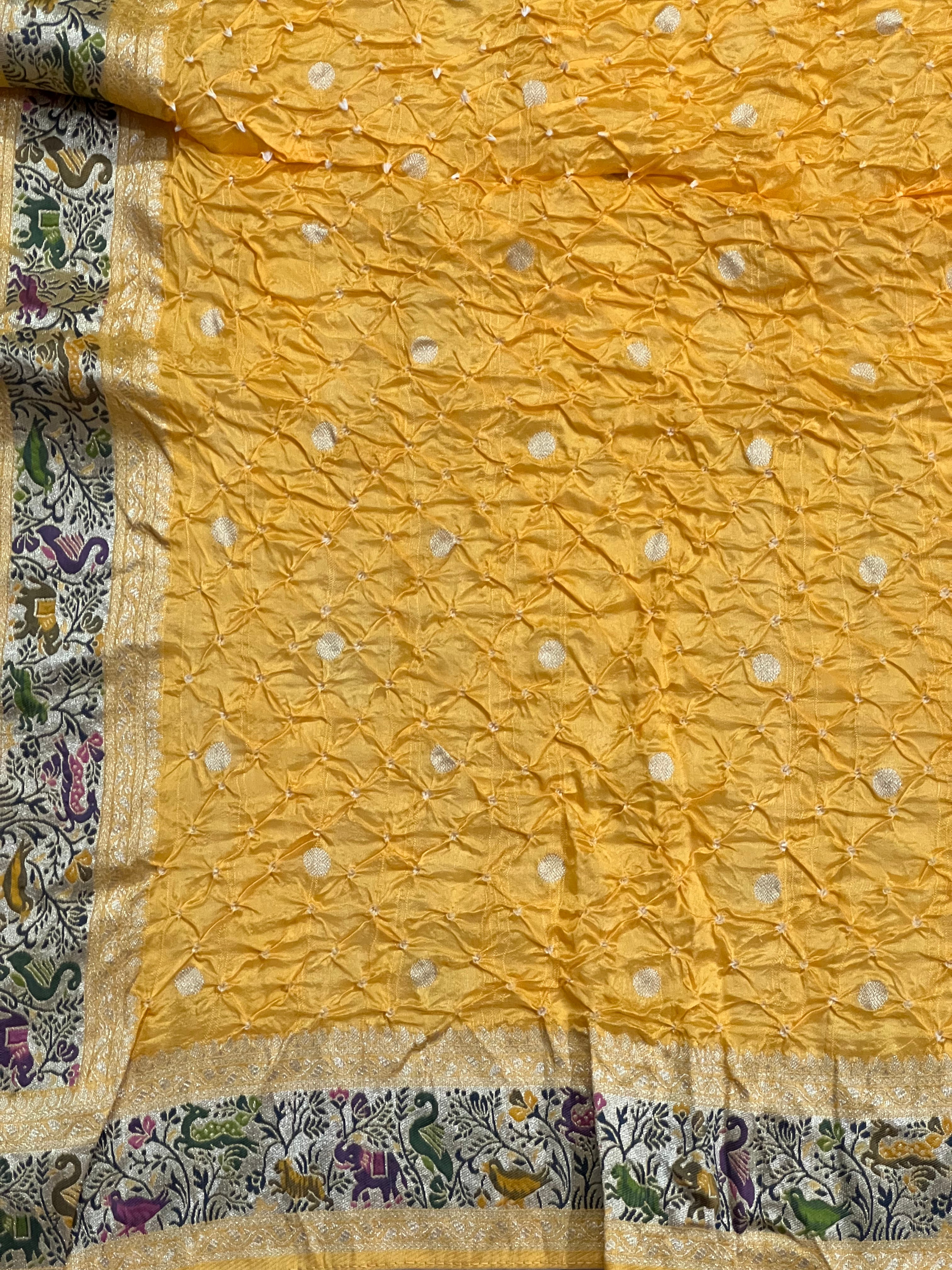 Tussar Bandhej Saree