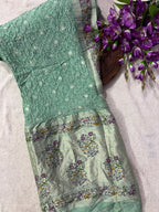 Tussar Bandhej Saree