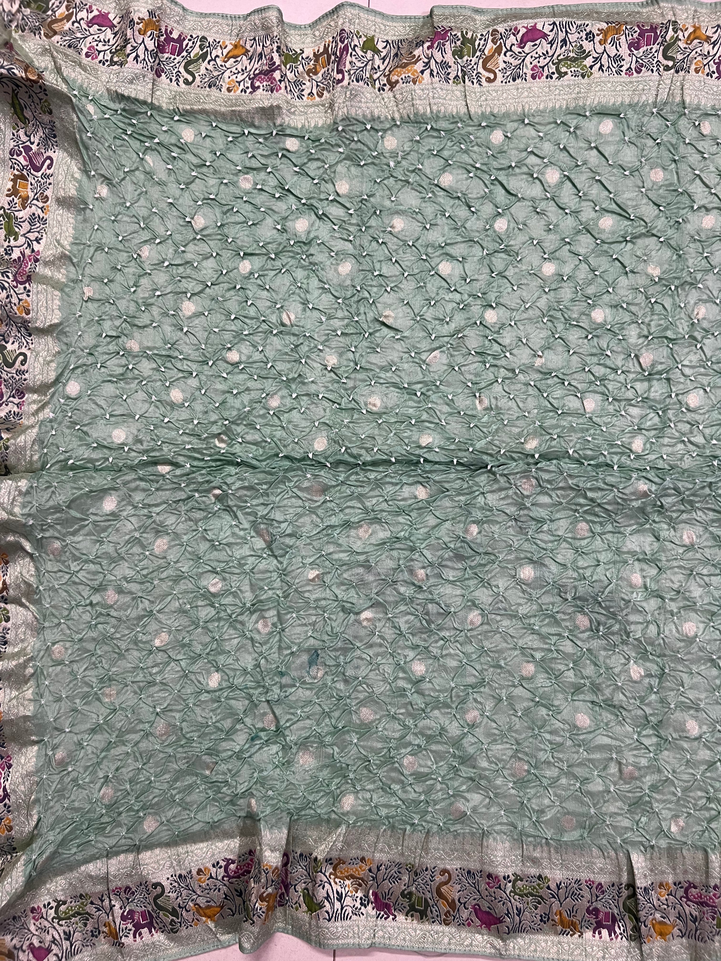 Tussar Bandhej Saree