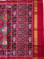 Handwoven Patola Silk Saree Elephant Designer