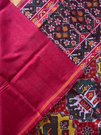 Handwoven Patola Silk Saree Elephant & Perrot Designer