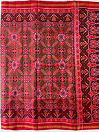 Handwoven Patola Silk Saree Manekchowk Green Dhoop Chaav