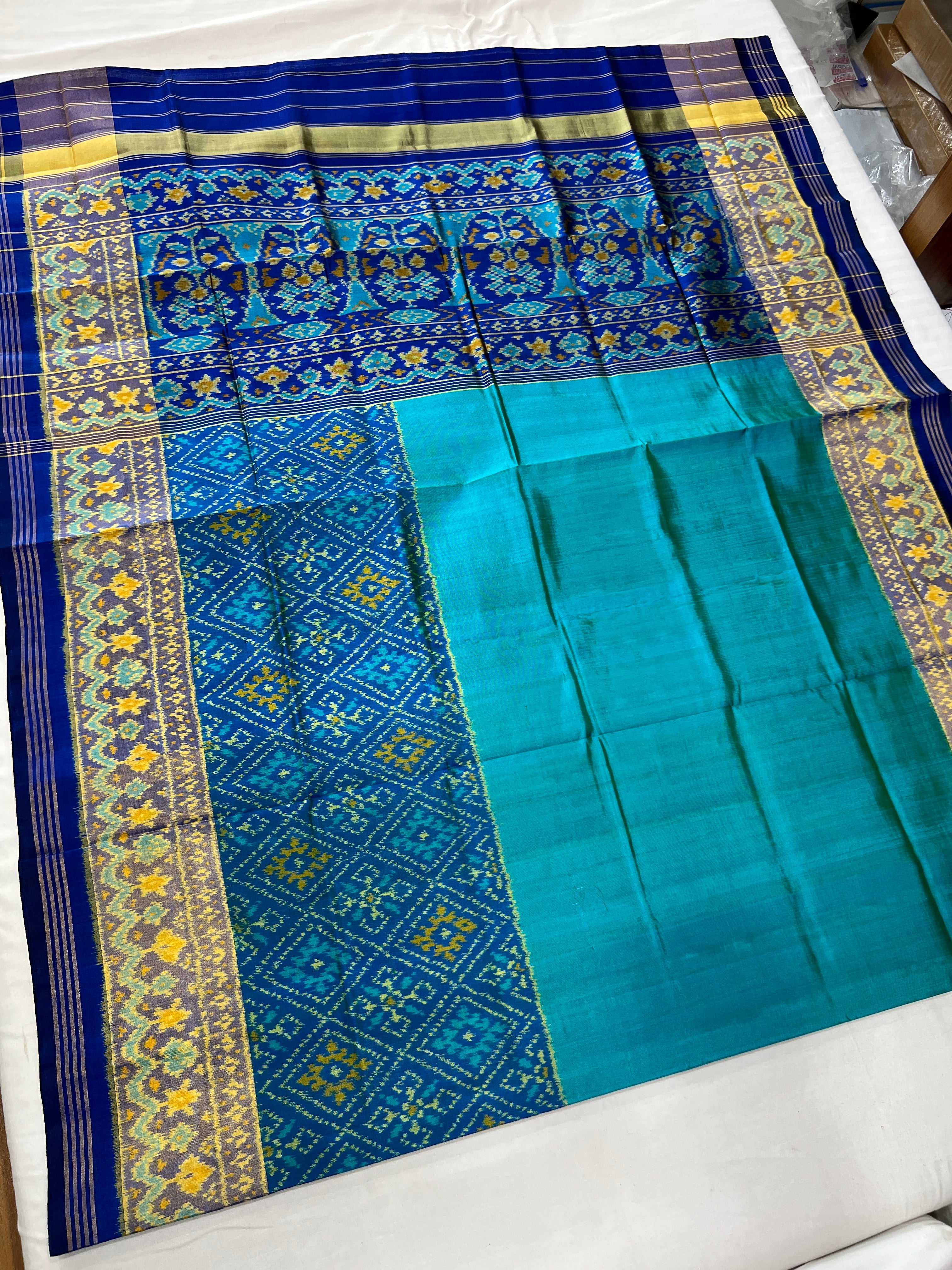 Skirt Border With Pan-Chanda Patola Silk Saree