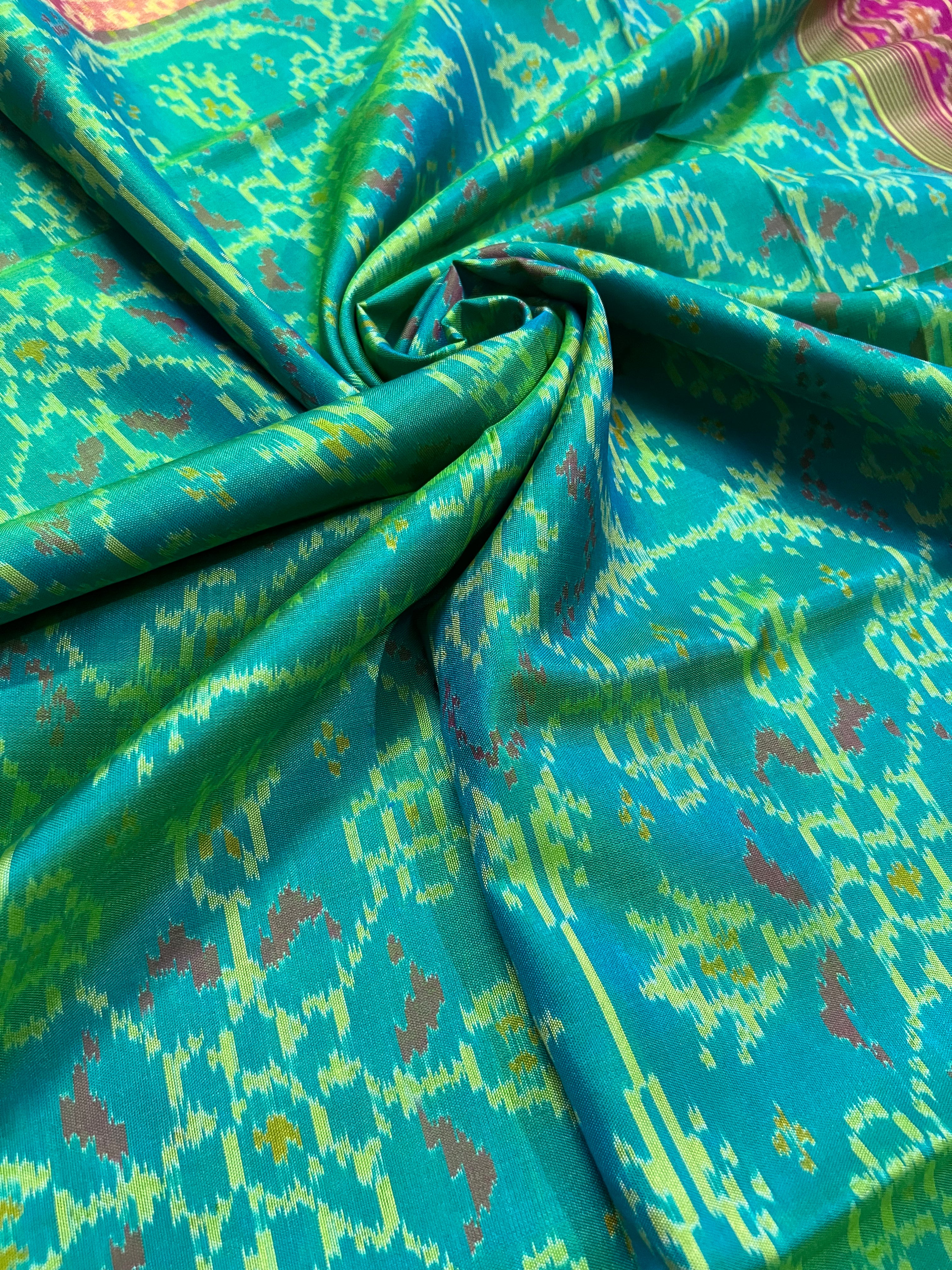Handwoven Patola Silk Saree Chabadi Design