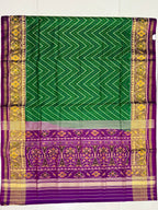 Laheriya Zigzag Handwoven Patola Silk Saree