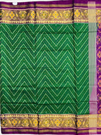 Laheriya Zigzag Handwoven Patola Silk Saree