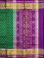 Laheriya Zigzag Handwoven Patola Silk Saree