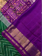 Laheriya Zigzag Handwoven Patola Silk Saree