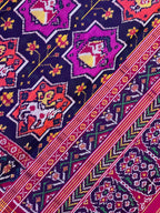 Twill Weaving Handwoven Patola Silk Saree Star Design