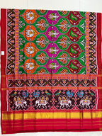 Twill Weaving Handwoven Patola Silk Saree