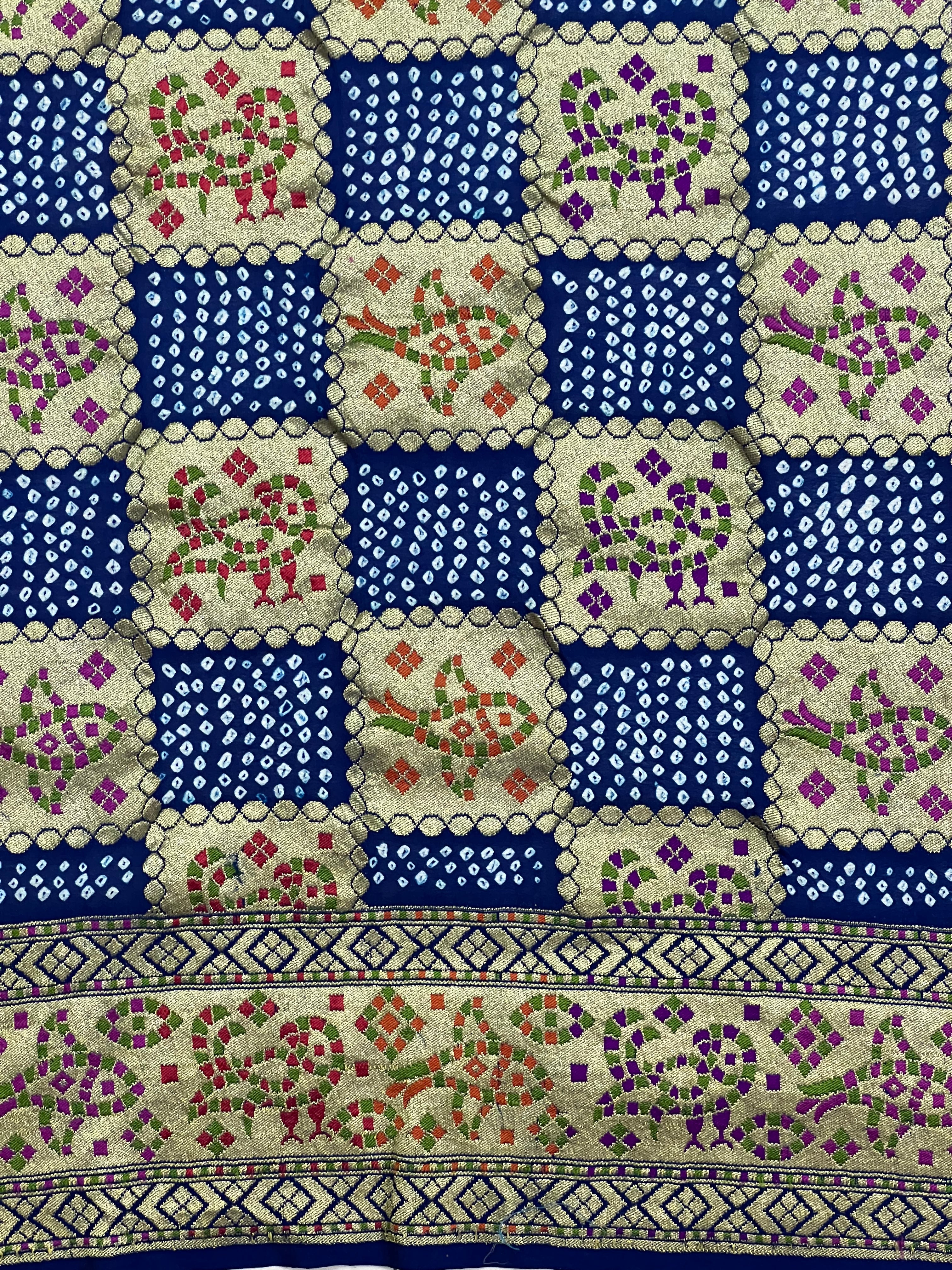 Georgette Handloom Bandhej Saree