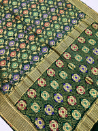 Georgette Minakari Handloom Bandhej Saree