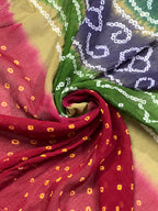 Georgette Handloom Bandhej Saree